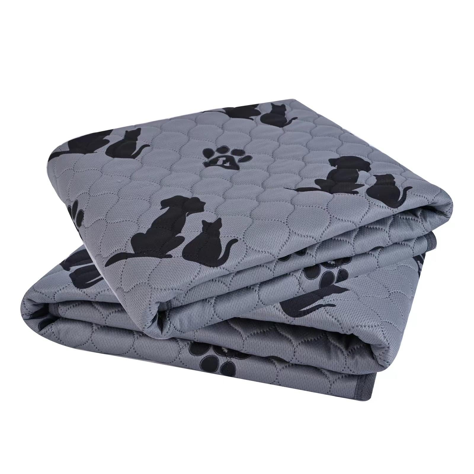 JUMEIHUI Washable & Reusable Dog Pee Pads - Non-Slip Extra Large Pet Training Pads (24x36 Inches, 2-Pack) for Indoor Playpen, Crate Training & Puppy Housebreaking