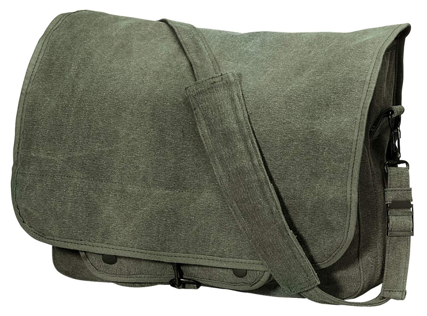 Rothco Vintage Canvas Paratrooper Crossbody Shoulder Bag - Military Style Messenger Bag for Men & Women - Perfect for Hiking, Travel & Everyday Use