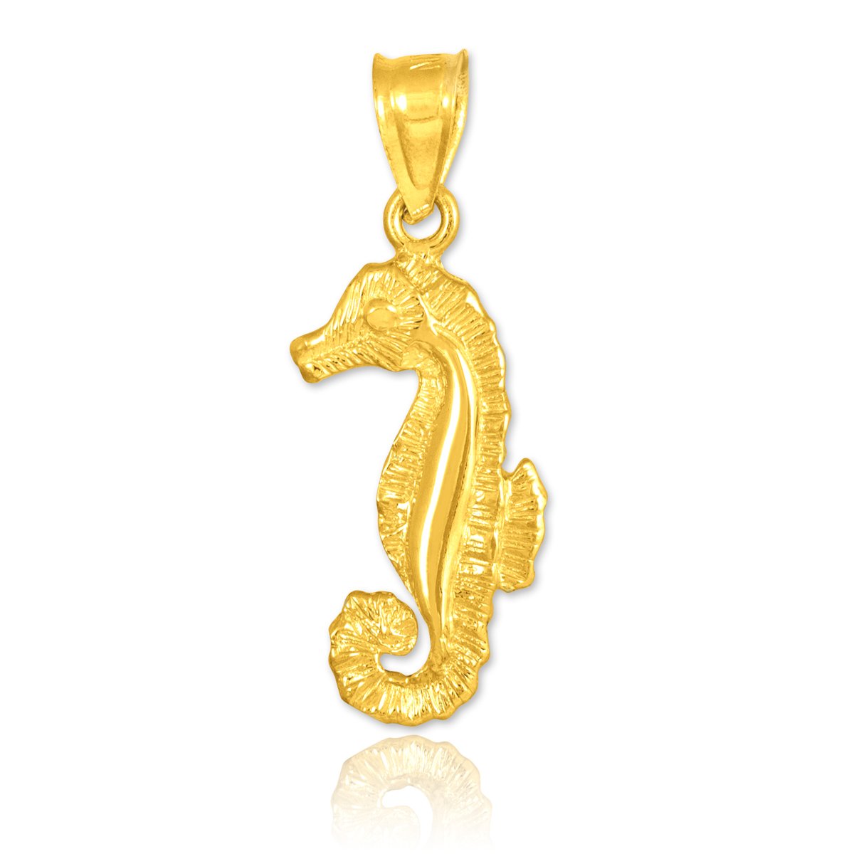 14K Gold Seahorse Charm Pendant Necklace - Dainty Sea Horse Jewelry for Women, Elegant Ocean-Themed Gift for Her | Perfect for Beach Vacations, Birthday Presents & Everyday Wear