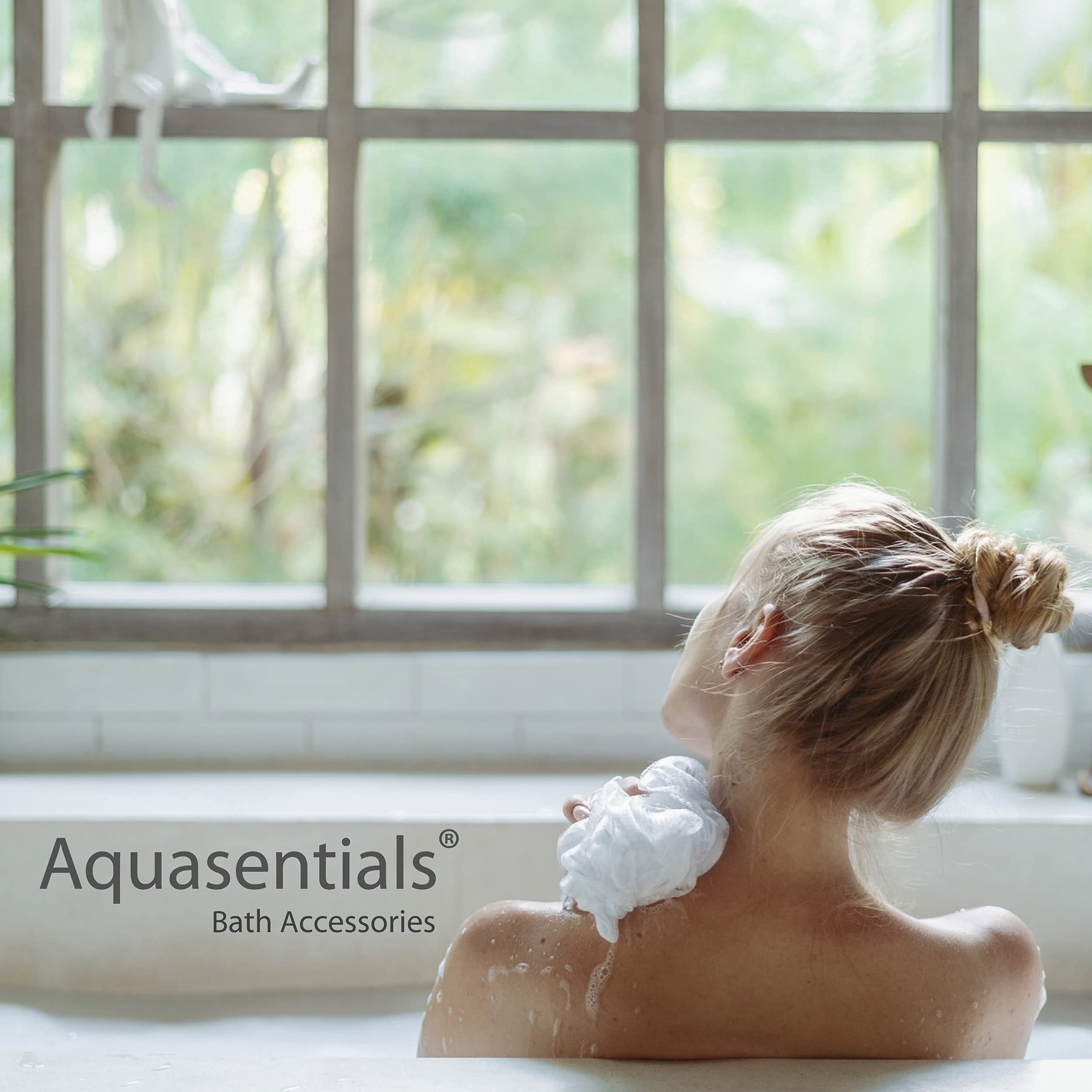 Aquasentials Exfoliating Bath Gloves (4 Pairs) - Premium Exfoliating Gloves for Smooth Skin - Perfect for Body Scrub, Spa & Shower - Great Gift for Women & Men