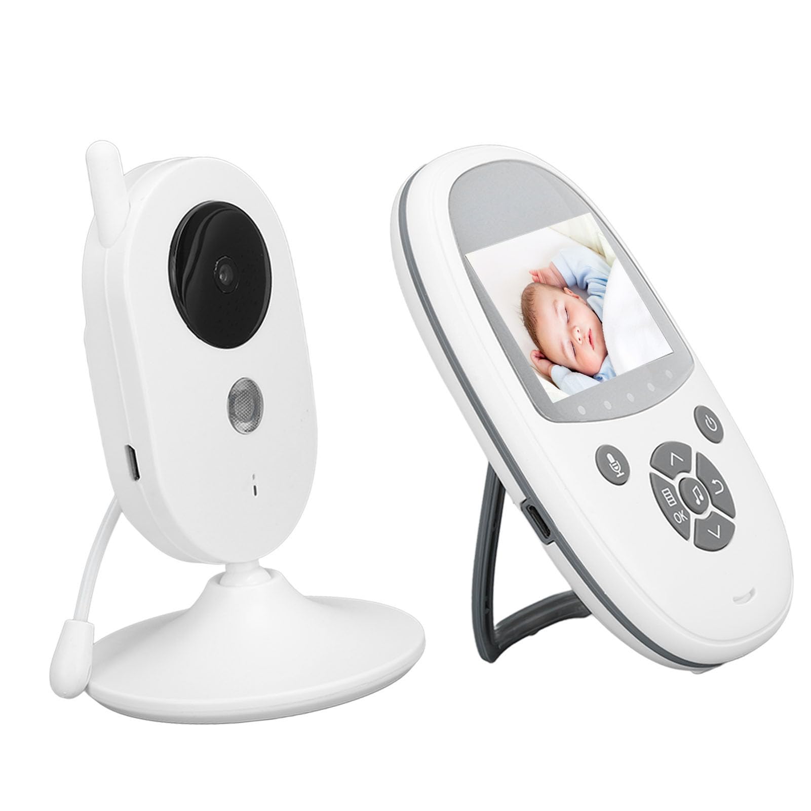 Wireless Baby Monitor with Dual Microphone & Night Vision - 100-240V Pet Camera for Home, Nursery, Office (US Plug) - Ideal for Parents, Pet Owners & Remote Monitoring
