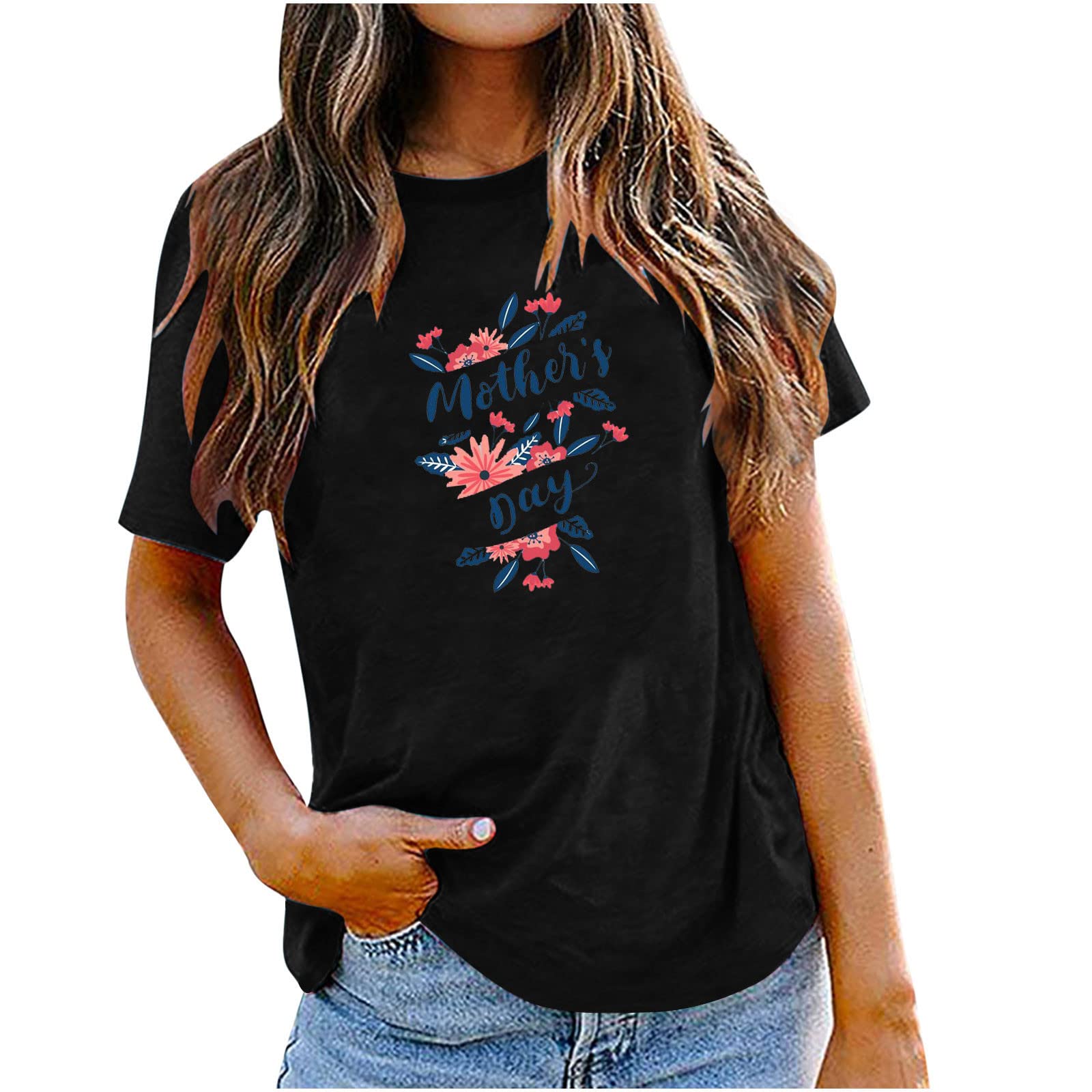 Women's Short Sleeve Flowy Casual Blouse Tunic Tops - Perfect for Summer Outfits, Beach Wear & Office Casual Attire
