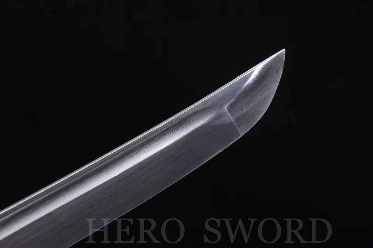 Handmade Full Tang Japanese Samurai Sword - Spring Steel Dragon Head Katana - Ultra Sharp Battle Ready Blade for Cosplay, Martial Arts & Collectors