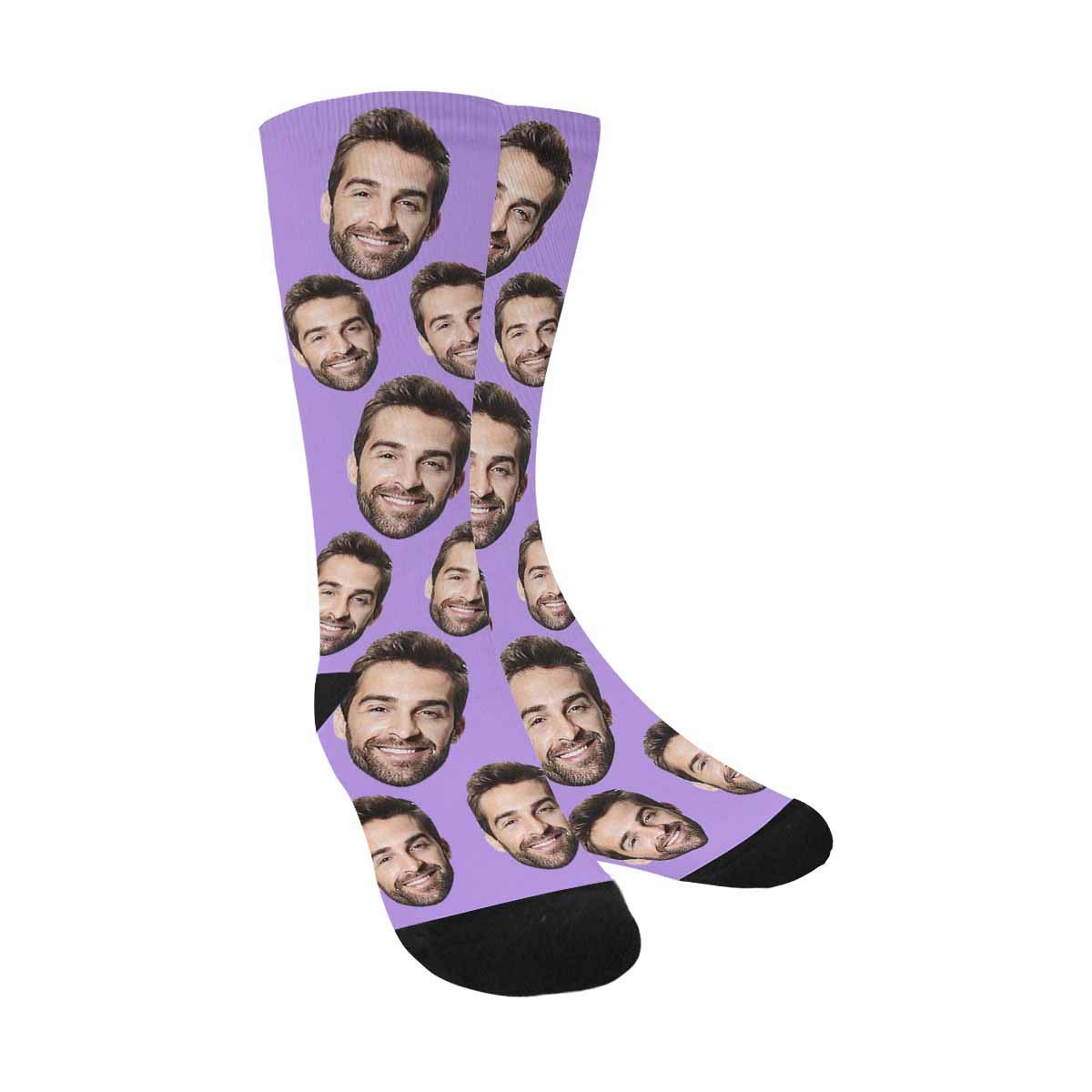 Custom Photo Pet Face Socks - Personalized Heart Print Crew Socks for Men & Women - Fun Gift for Pet Lovers, Couples & Sock Enthusiasts - Perfect for Birthdays, Christmas & Everyday Wear