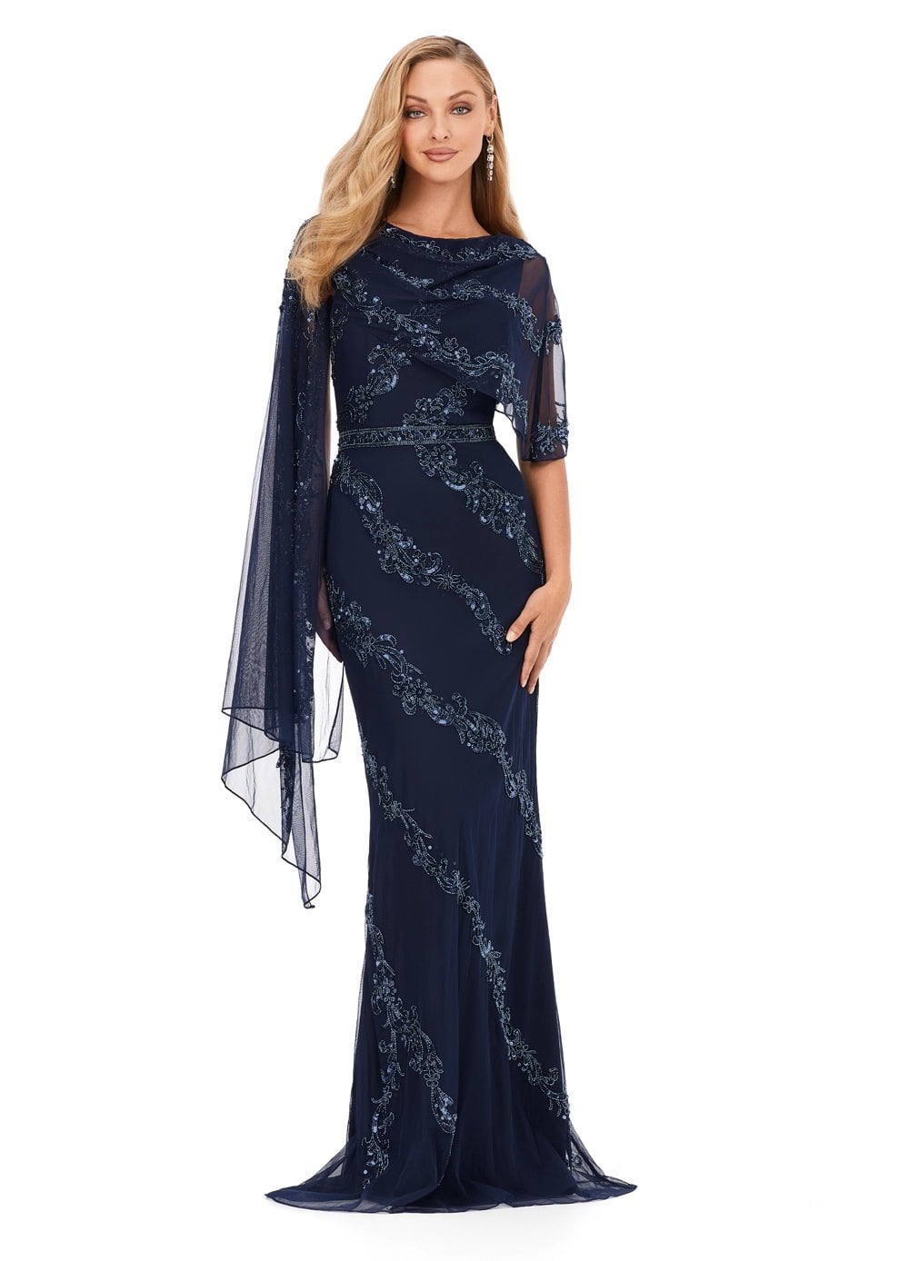 ASHLEYlauren 11213 Women's Elegant Party Dress - Perfect for Evening Events, Weddings & Special Occasions
