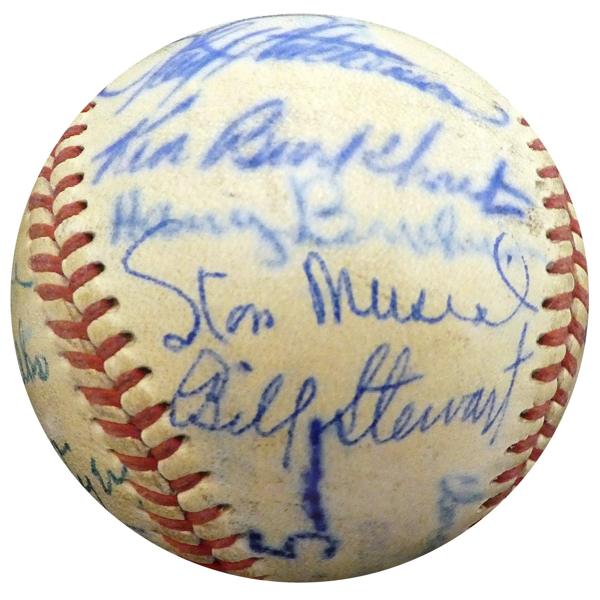 1950 Spring Training Autographed Official NL Baseball - 24 Signatures Including Stan Musial & Enos Slaughter - Beckett BAS #A52657 - Perfect for Baseball Memorabilia Collectors and Sports Fans Display