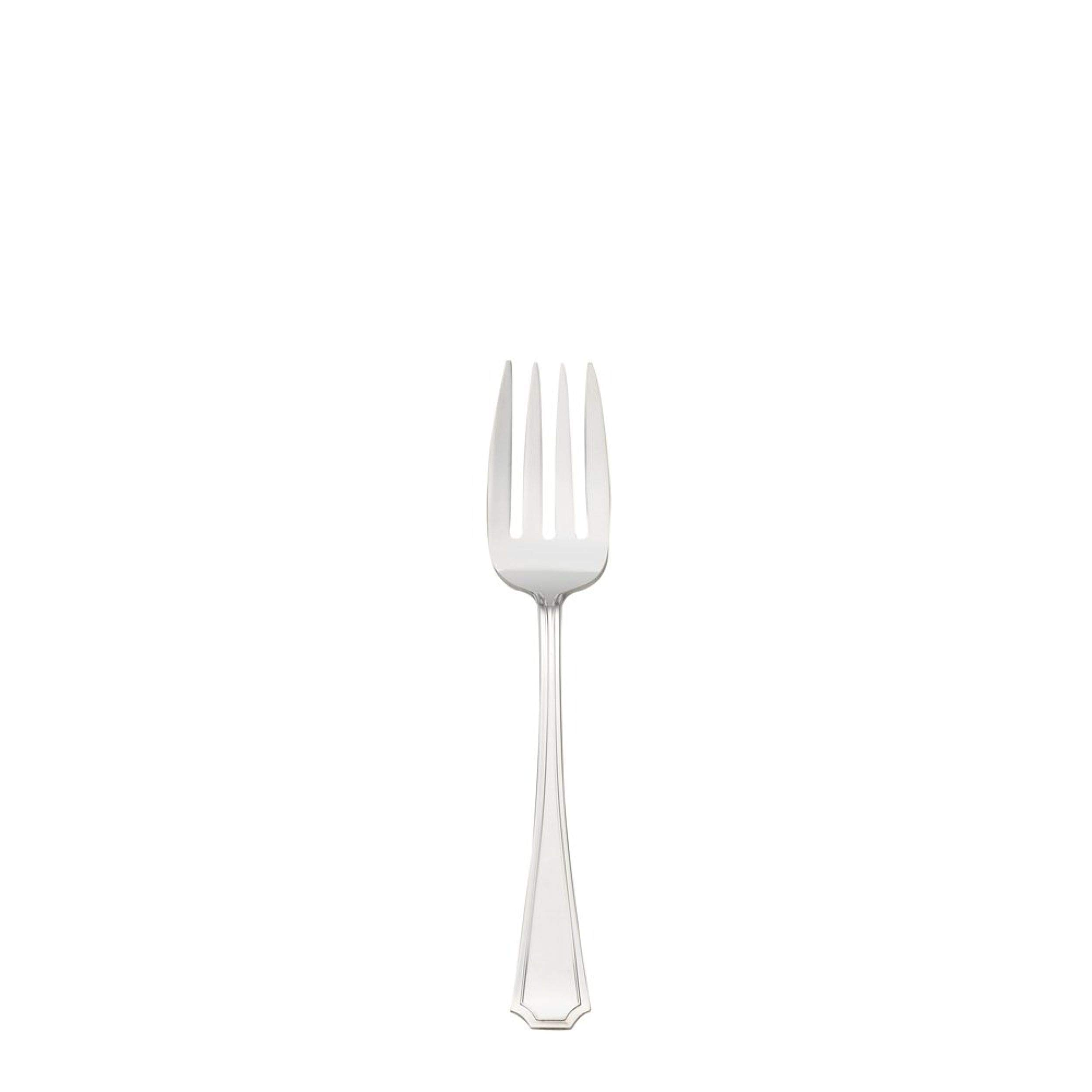 Gorham Fairfax Silver Cold Meat Fork - Elegant Stainless Steel Serving Utensil for Charcuterie, Cheese Platters & Dinner Parties