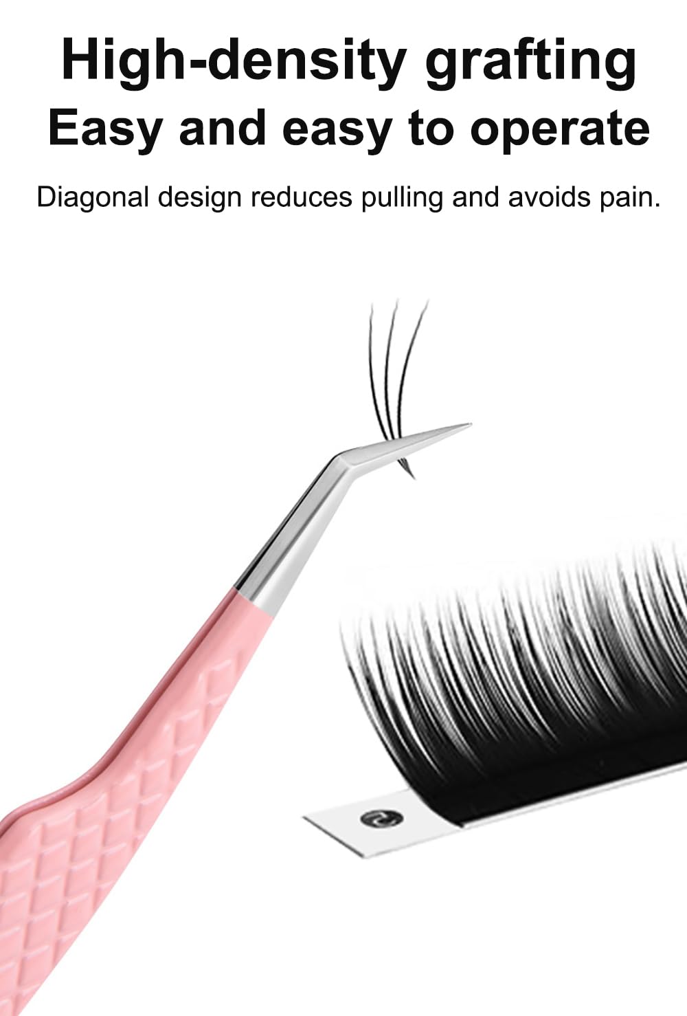 Premium Pink Stainless Steel Fiber Tip Tweezers for Eyelash Extensions - High Precision Volume Fan Lash Tweezers, Professional Makeup Tools (Small Queen Clip) | Perfect for Salon Professionals & DIY Lash Artists