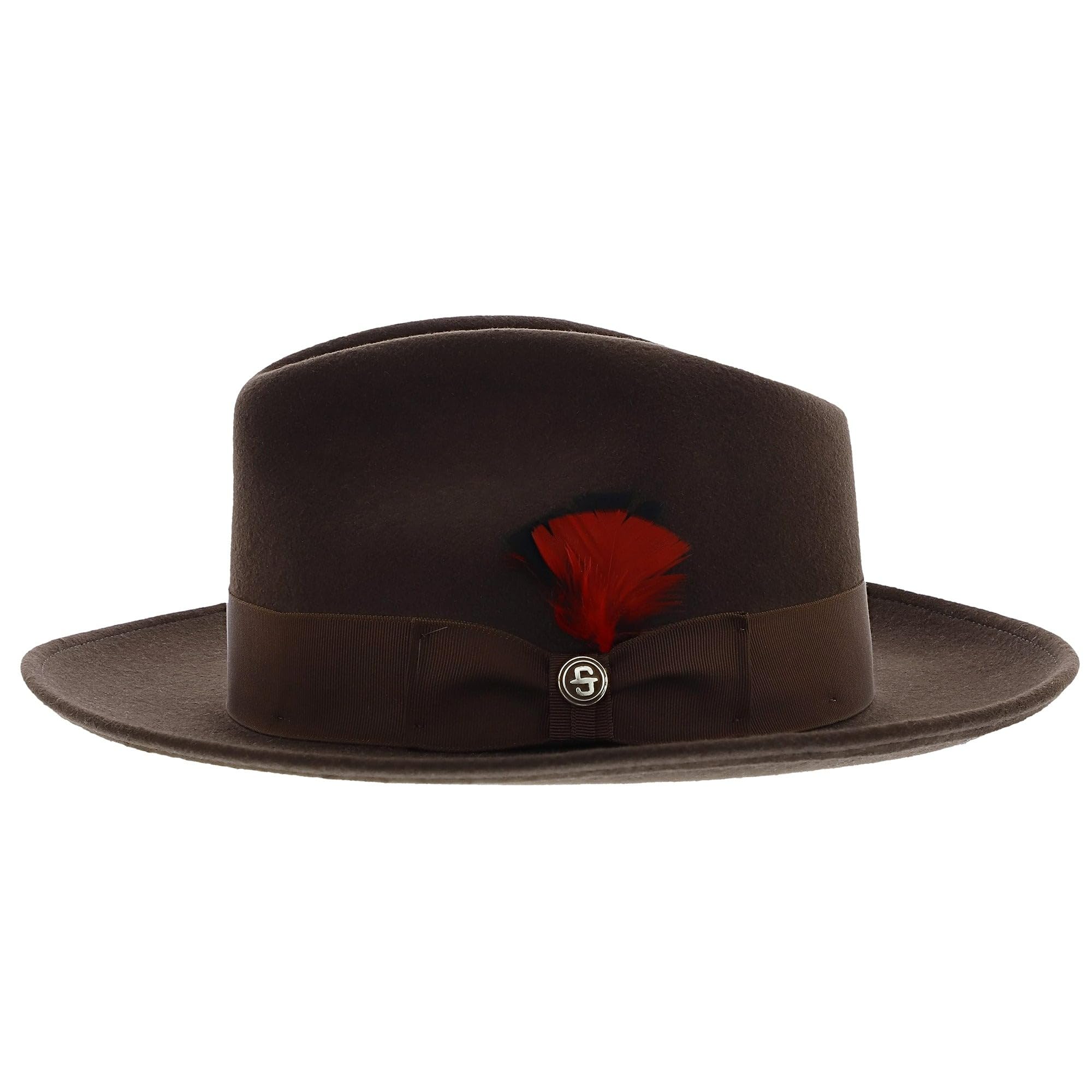 Stetson Men's Gurnee Crushable Soft Wool Felt Fedora Hat - Packable Travel Hat with Grosgrain Ribbon Hatband | Perfect for Outdoor Adventures, Casual Wear & Formal Occasions