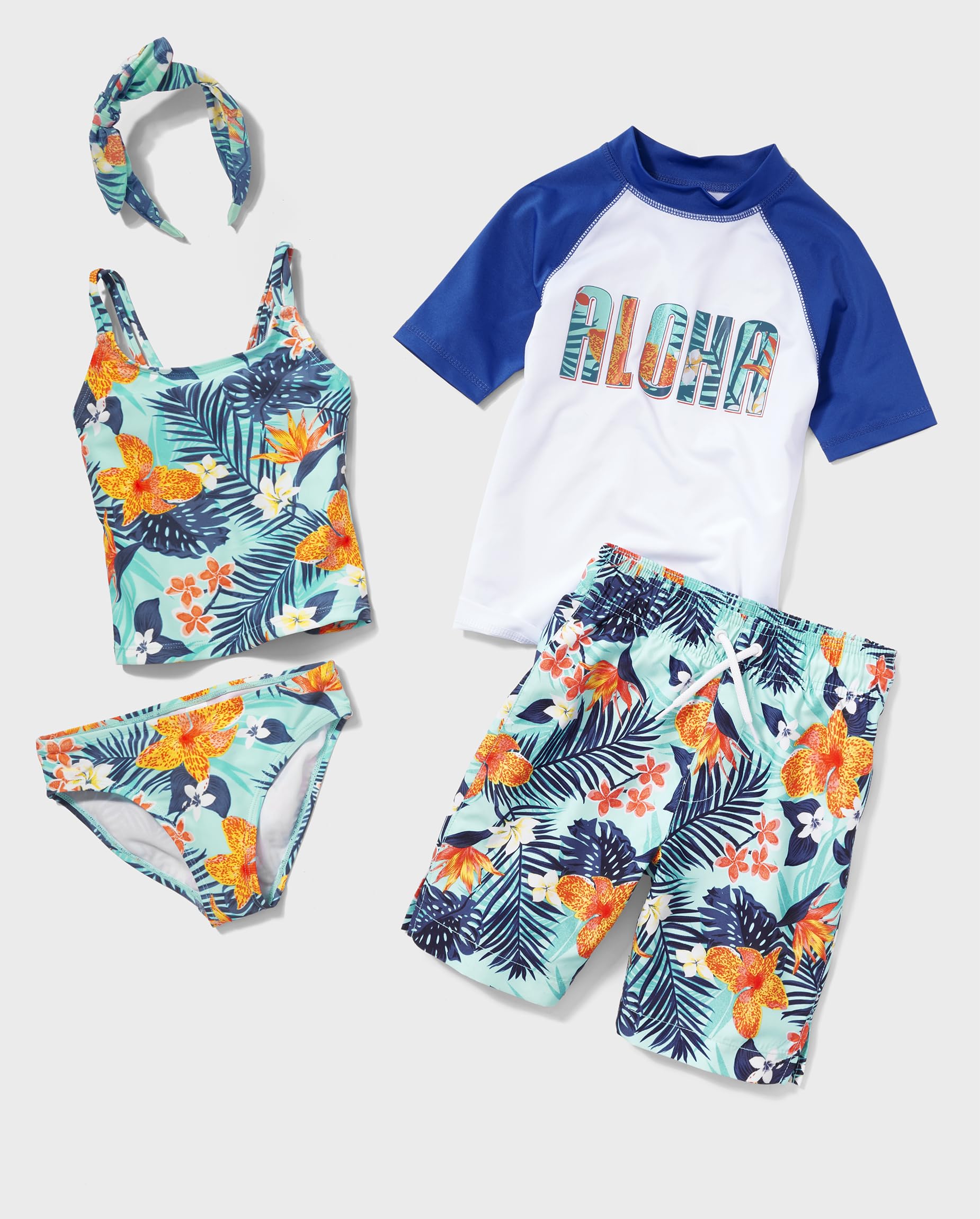The Children's Place Girls' 2-Piece Tankini Swimsuit - Cute & Comfortable Swimwear for Toddlers & Kids - Perfect for Pool, Beach & Summer Water Activities