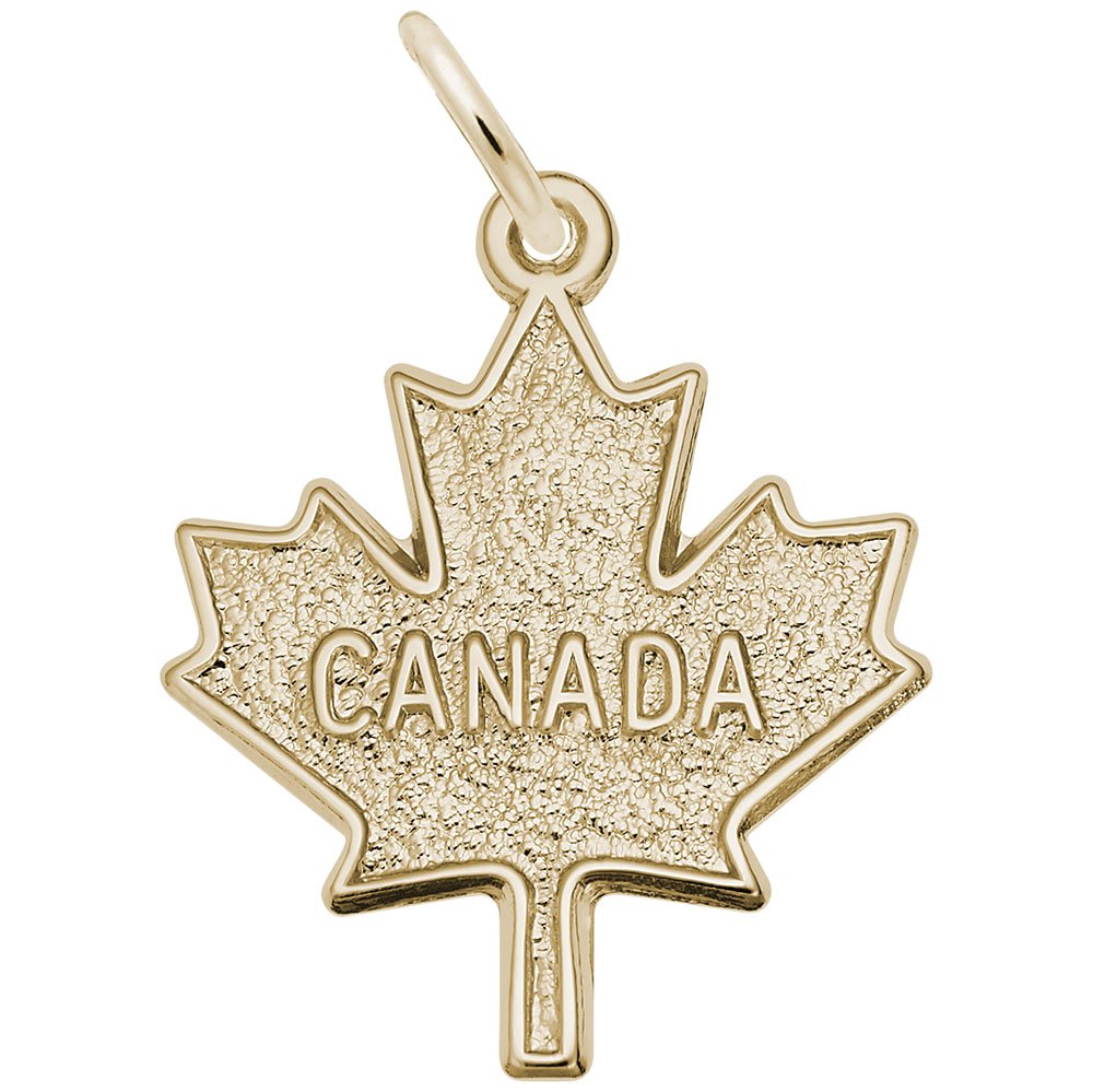 Maple Leaf Canada Charm - Sterling Silver Pendant for Bracelets & Necklaces - Perfect for Canadian Pride Jewelry & Gifts