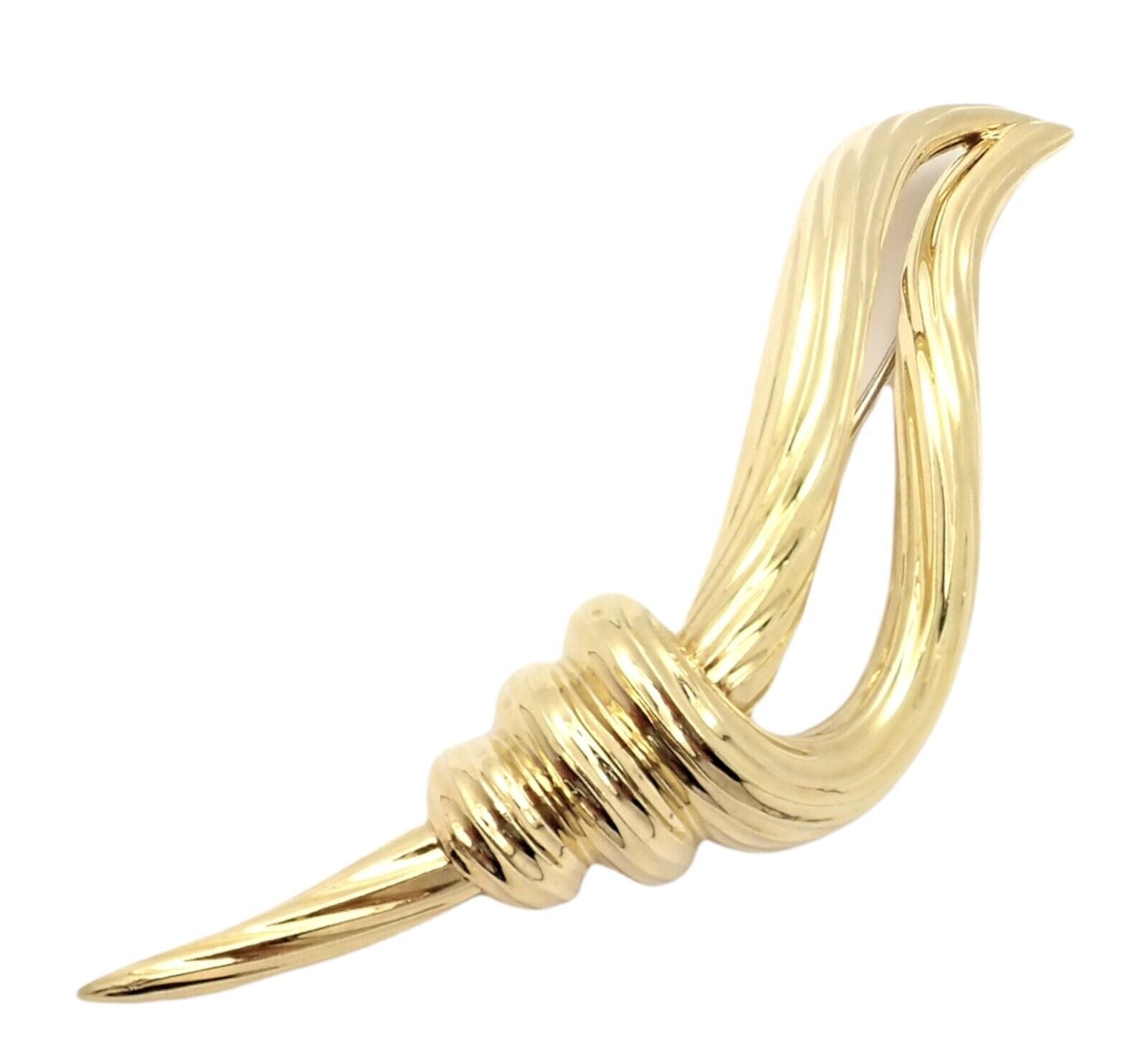 Authentic Henry Dunay 18k Yellow Gold Olympic Torch Pin Brooch - Vintage Collectible Jewelry for Special Occasions & Gift Giving
