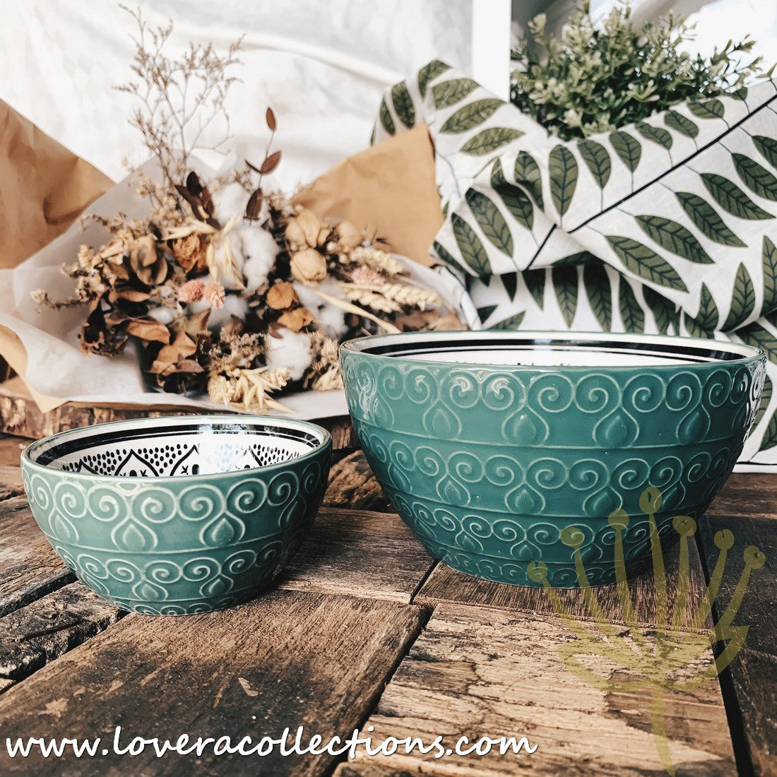 Bohemian Embossed Dinnerware Set - 50% Off + Buy 1 Get 1 Free - Perfect for Boho Chic Dining, Wedding Registry & Home Decor