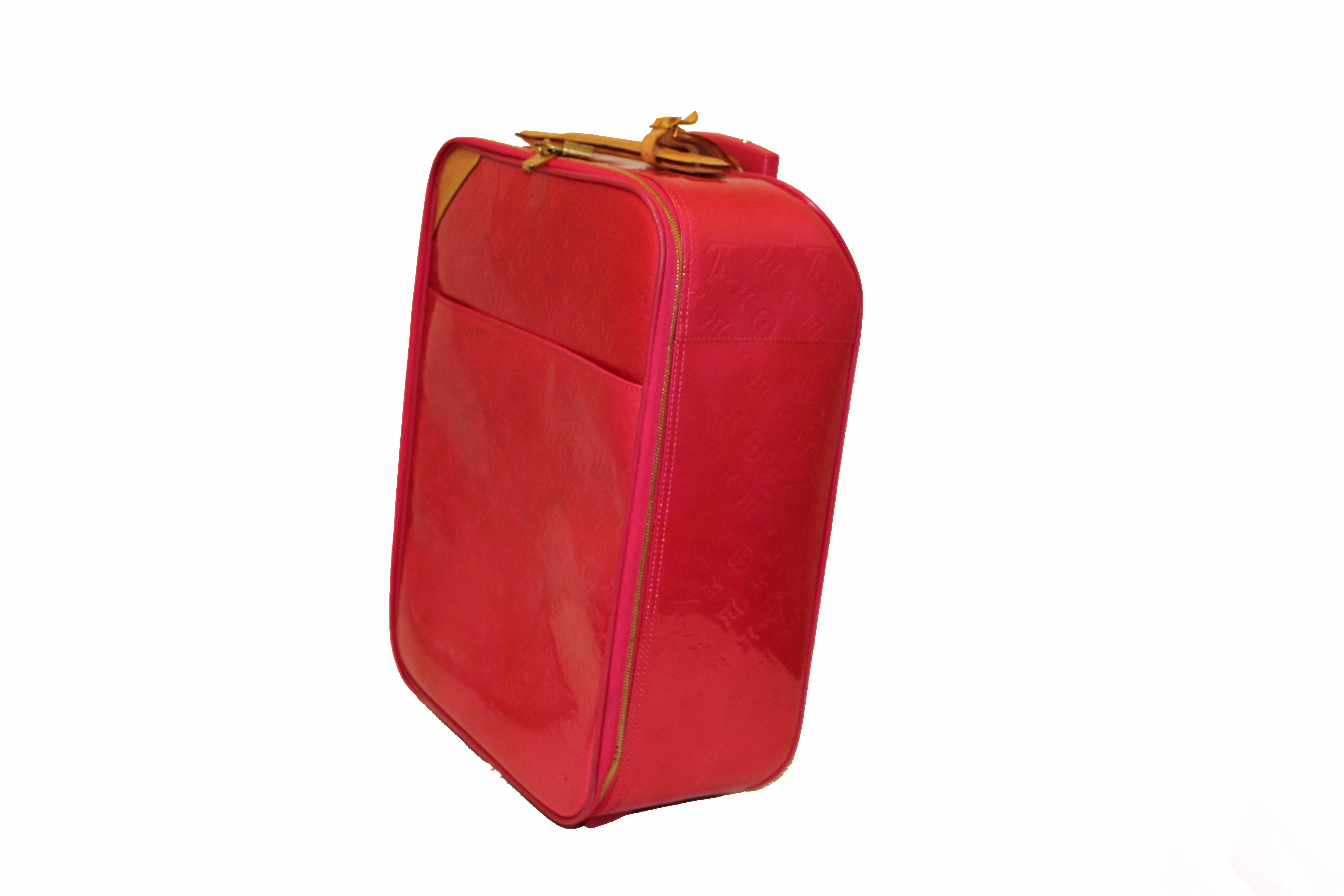 Authentic Louis Vuitton Pink Monogram Vernis Leather Pegase 45 Carry-On Luggage - Luxury Travel Suitcase for Women, Business Trips & Vacation Getaways