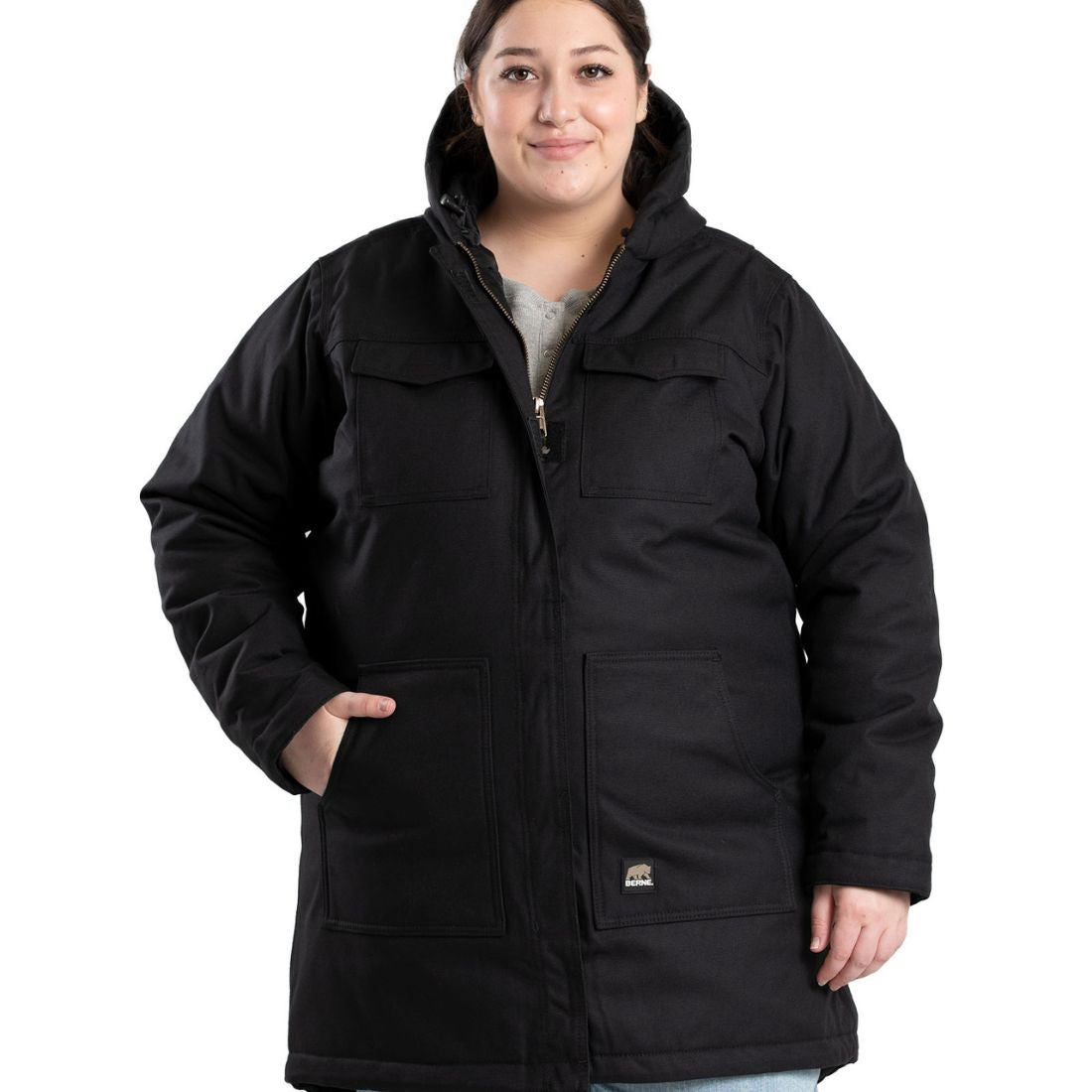Berne Women's Icecap Insulated Work Parka WNJ38 - Heavy Duty Winter Coat for Cold Weather, Waterproof & Windproof Outdoor Jacket for Construction, Snow Removal, and Harsh Winter Conditions