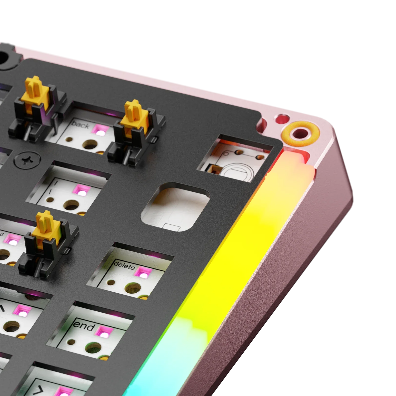 GMMK 3 Mechanical Keyboard Bottom Case - Metal Arcade Pink 65% Layout | Perfect for Gaming, Typing & Custom Keyboard Builds