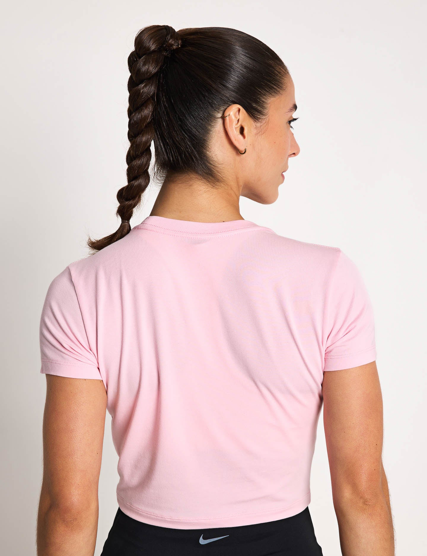 Sportswear Chill Knit Cropped T-Shirt - Medium Soft Pink/Sail - Women's Athletic Top for Yoga, Running & Casual Wear