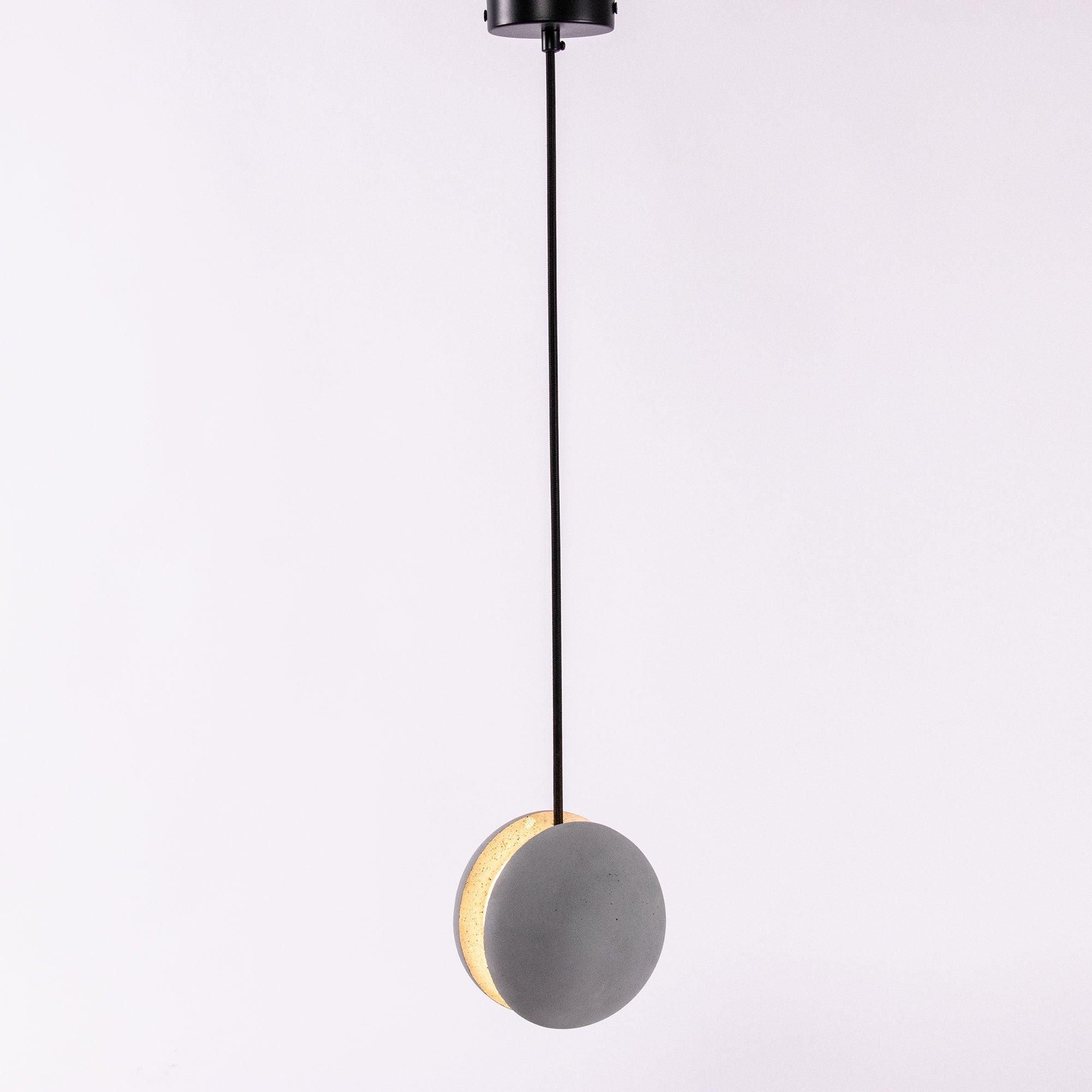 Moon Concrete Pendant Light - Modern Industrial Ceiling Lighting Fixture for Dining Room, Kitchen Island & Bedroom Decor