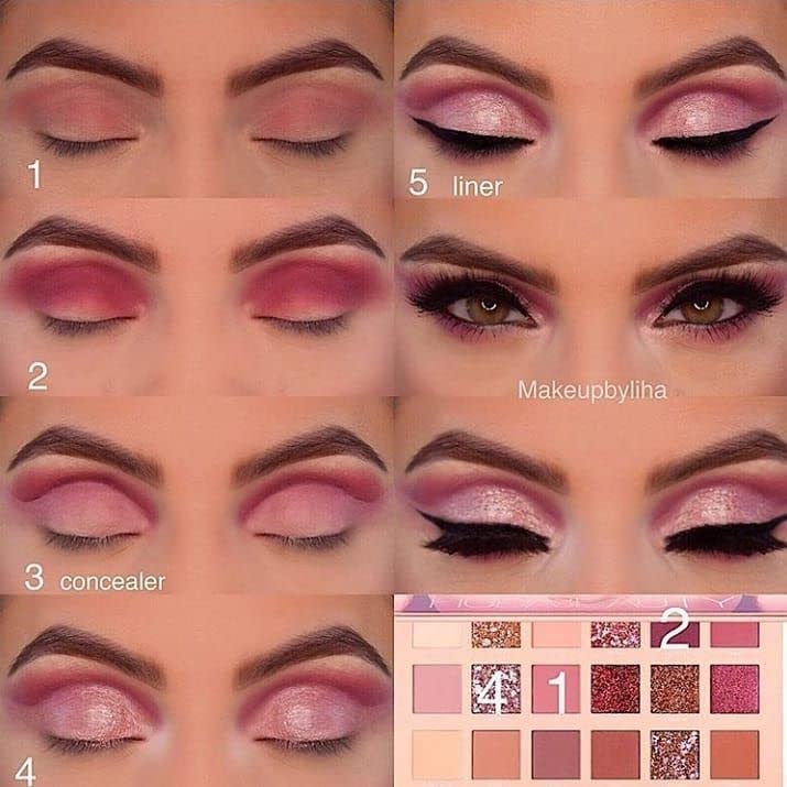 18 Color Eyeshadow Palette with Mirror - Matte, Shimmer & Glitter Blends, Natural Nudes & Velvet Finish + 5 Pcs Makeup Brush Set | Perfect for Everyday Wear, Party & Professional Makeup Looks