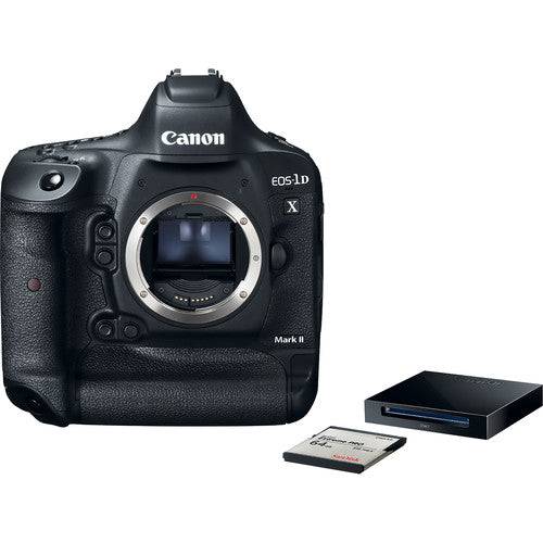 Canon EOS 1D X Mark II Professional DSLR Camera Body with Sandisk 64GB CF Card & Reader Bundle - Perfect for Sports, Wildlife Photography & Professional Studio Work