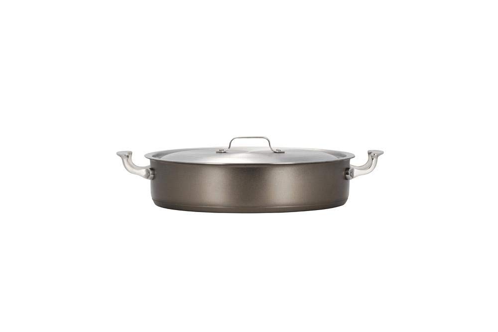 Bon Chef HOTSTONE Taupe CUCINA 9 QT. Induction Cookware Pot with Lid - Heavy Duty Stone Coated Dutch Oven for Soups, Stews & Slow Cooking