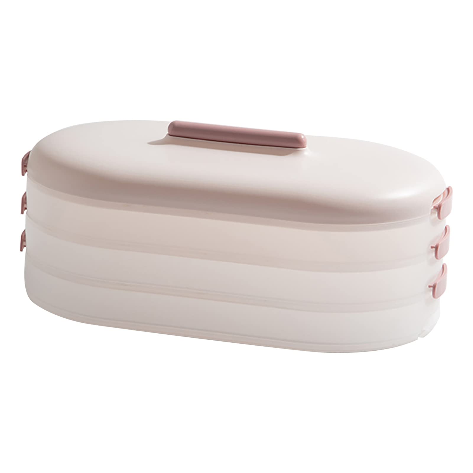 Kasituny 3-Tier Stackable Dumpling Storage Container - BPA-Free Plastic Food Storage Box for Refrigerator & Freezer - Kitchen Organization for Home, Restaurant & Meal Prep (Large Capacity)