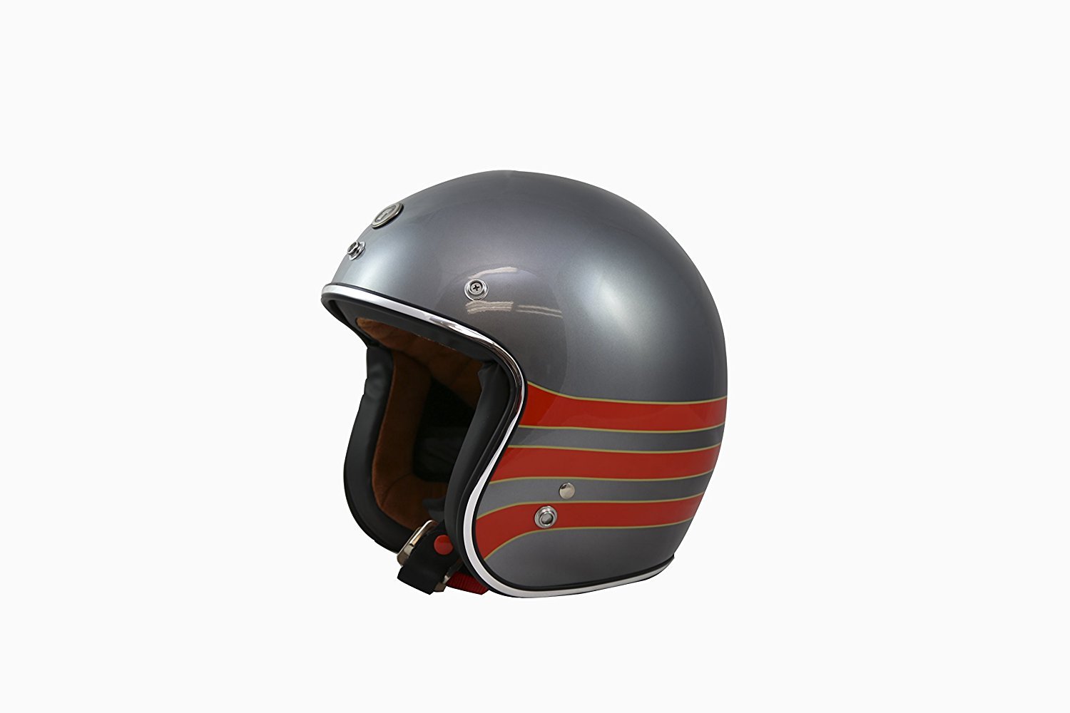 TORC T50 Route 66 3/4 Motorcycle Helmet with Fastlane Graphic - Vintage Style Open Face Helmet for Cruiser & Chopper Riders - Perfect for Highway Cruising & Urban Commuting