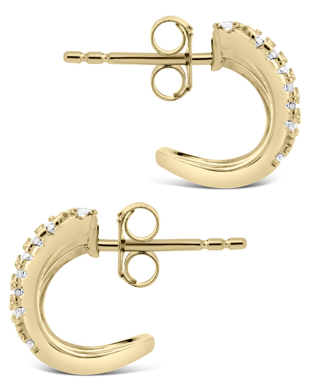 Nicolette CZ Cuff Stud Earrings - Elegant Cubic Zirconia Fashion Jewelry for Women | Perfect for Parties, Weddings & Special Occasions