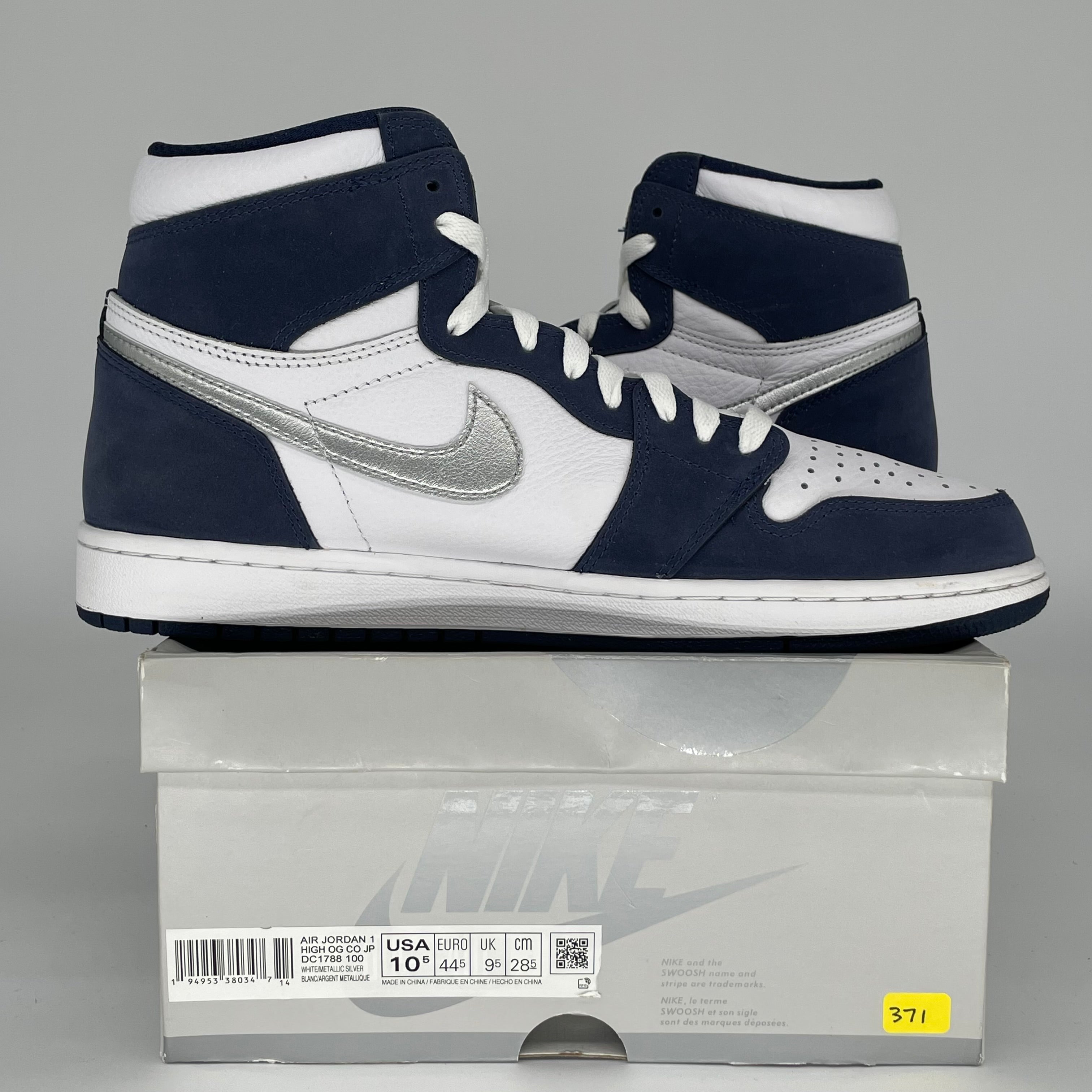 AIR JORDAN 1 CO JAPAN MIDNIGHT NAVY - Men's Basketball Shoes Size 10.5 (DC1788-100) - Authentic Retro Sneakers for Streetwear & Casual Fashion