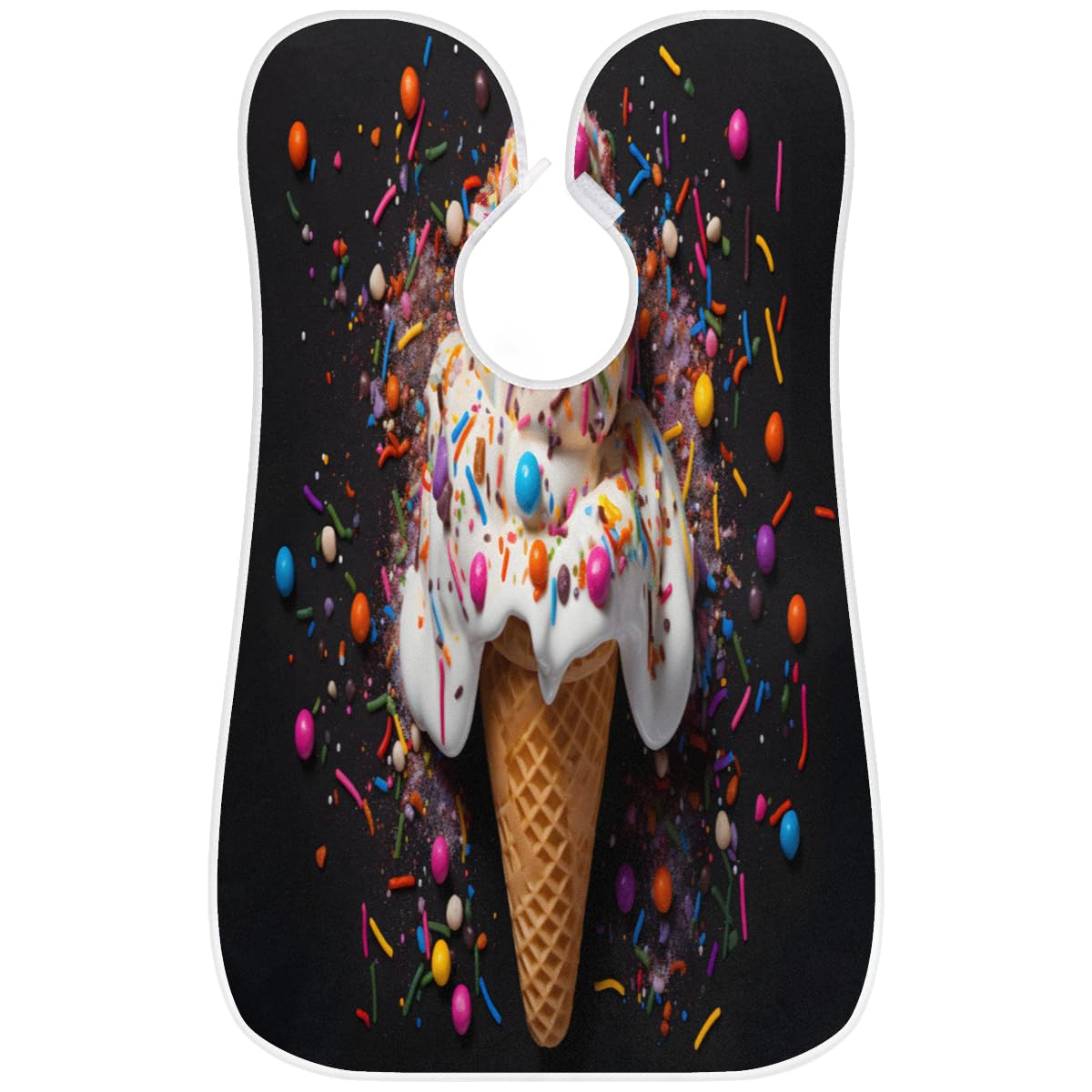 Men's Ice Cream Colored Beard Shaving Bibs - Waterproof Makeup & Hair Dye Aprons for Barbers, Stylists & DIY Grooming - Sink Hair Catcher & Beard Trimming Tool - Perfect for Salon, Home Use & Gifts