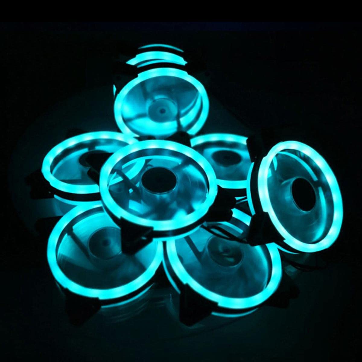 Weiara RGB Color Changing PC Case Fan - 120mm Quiet Cooling Fan with LED Lights for Desktop Computer, Gaming PC, DIY Build - Perfect for Cooling & Aesthetic PC Setup