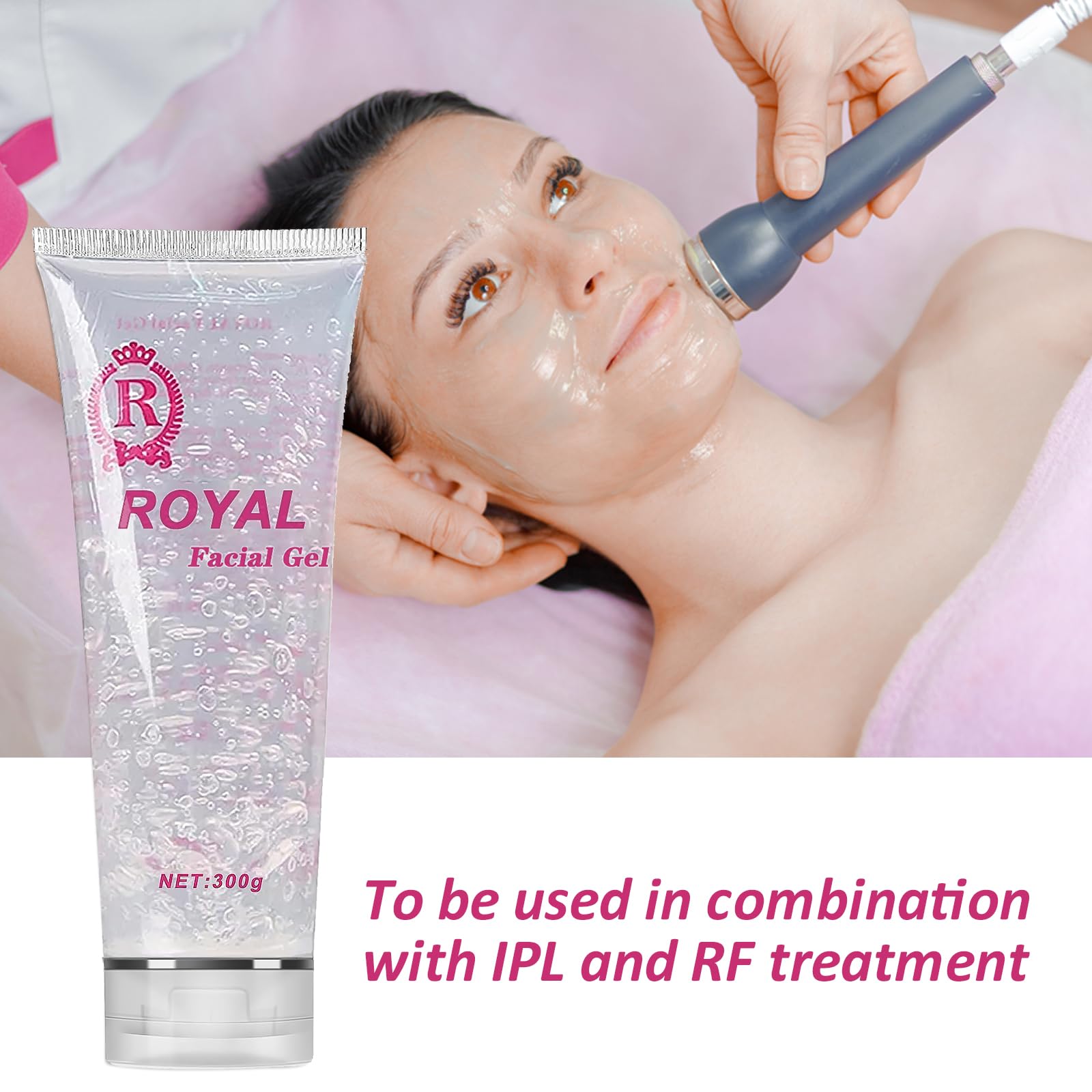 60PCS Conductive Cooling Gel for Hair Removal & Skin Care - 300ML Hydrating Spa Gel for Beauty Devices | Bulk Wholesale for Home & Professional Use