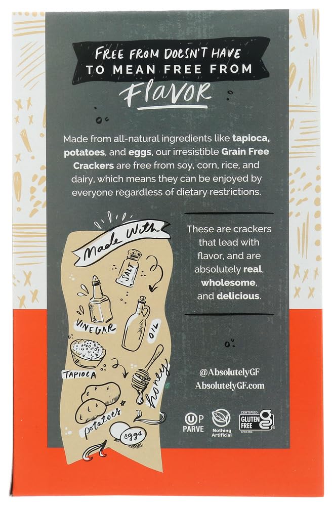 Absolutely Gluten Free Cracked Pepper Crackers - 4.4oz (12 Pack) | Healthy Snack for Parties, Travel & Keto Diet | Crunchy Gluten-Free Crackers with Black Pepper Flavor