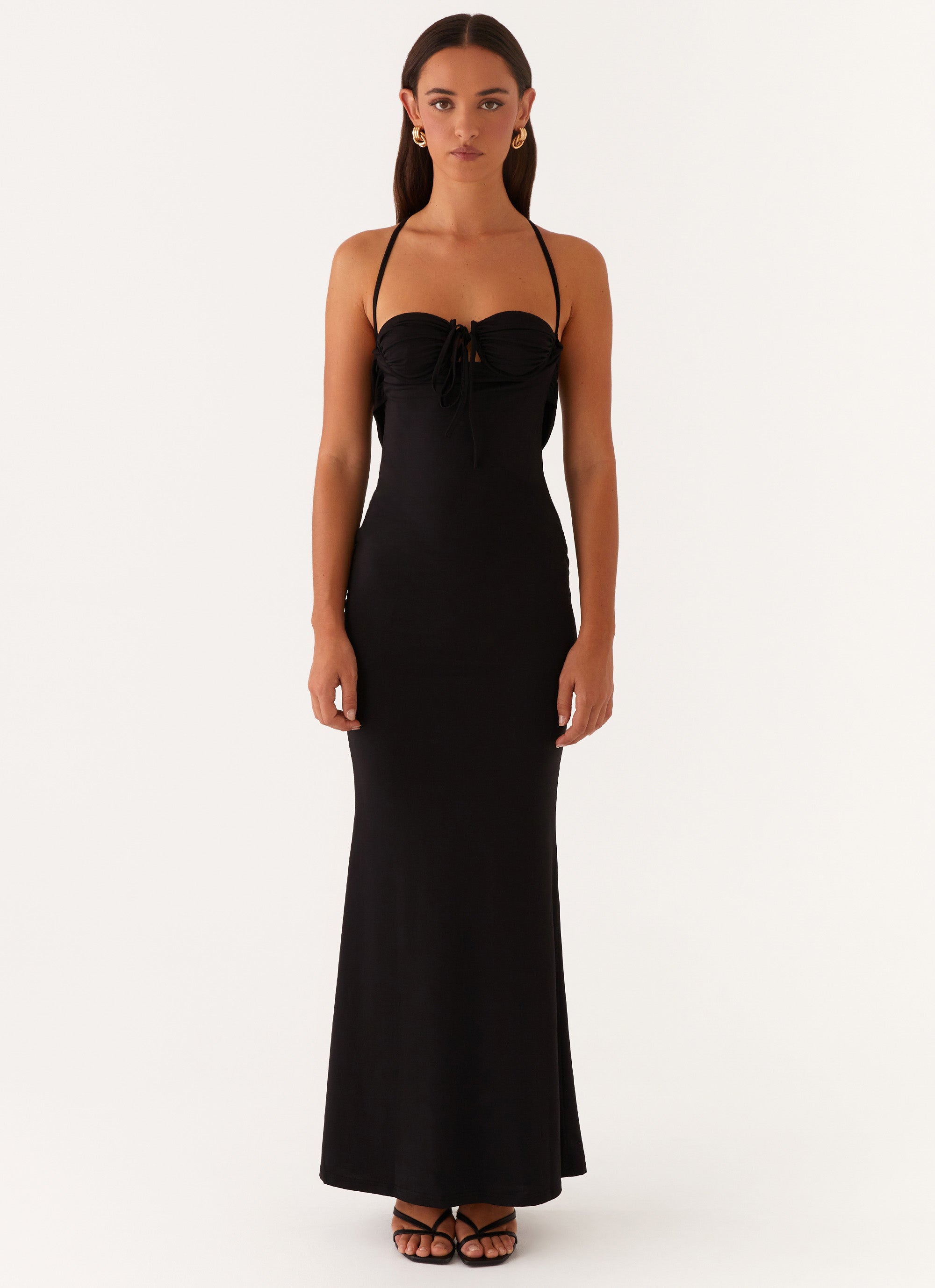 Bombshell Maxi Dress - Elegant Black Long Formal Dress for Women | Perfect for Evening Parties, Weddings & Special Occasions
