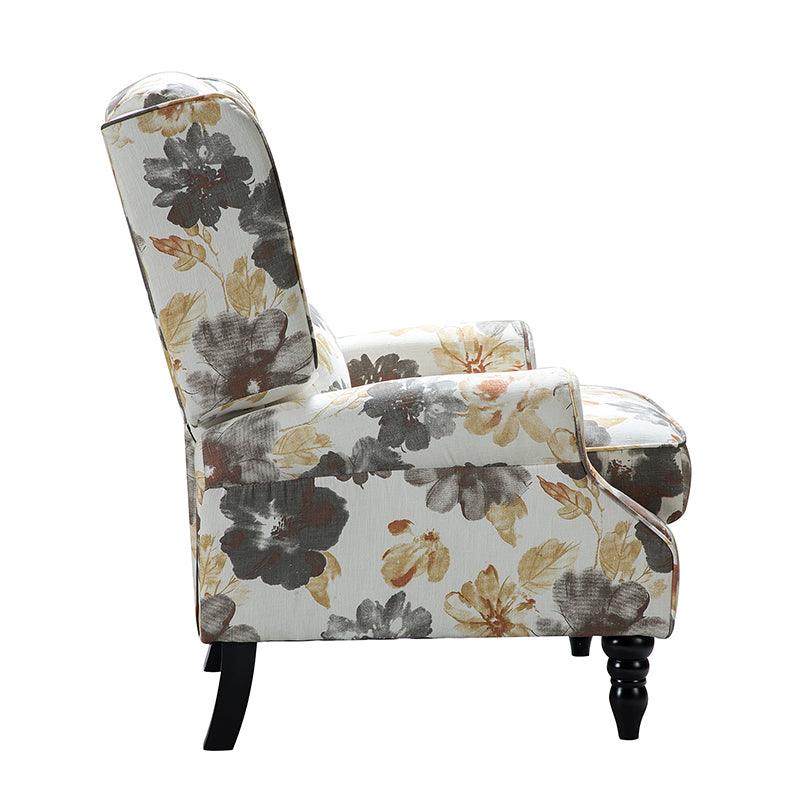 Erdeni Upholstered Manual Wingback Recliner Chair - Comfortable Living Room Armchair with Smooth Reclining Mechanism - Perfect for Home Theater, Reading Nook & Relaxation