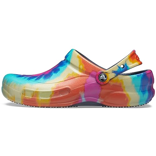Crocs Unisex-Adult Bistro Graphic Slip-Resistant Work Clogs - Comfortable Non-Slip Shoes for Chefs, Nurses & Healthcare Workers - Perfect for Kitchen, Hospital & Restaurant Use