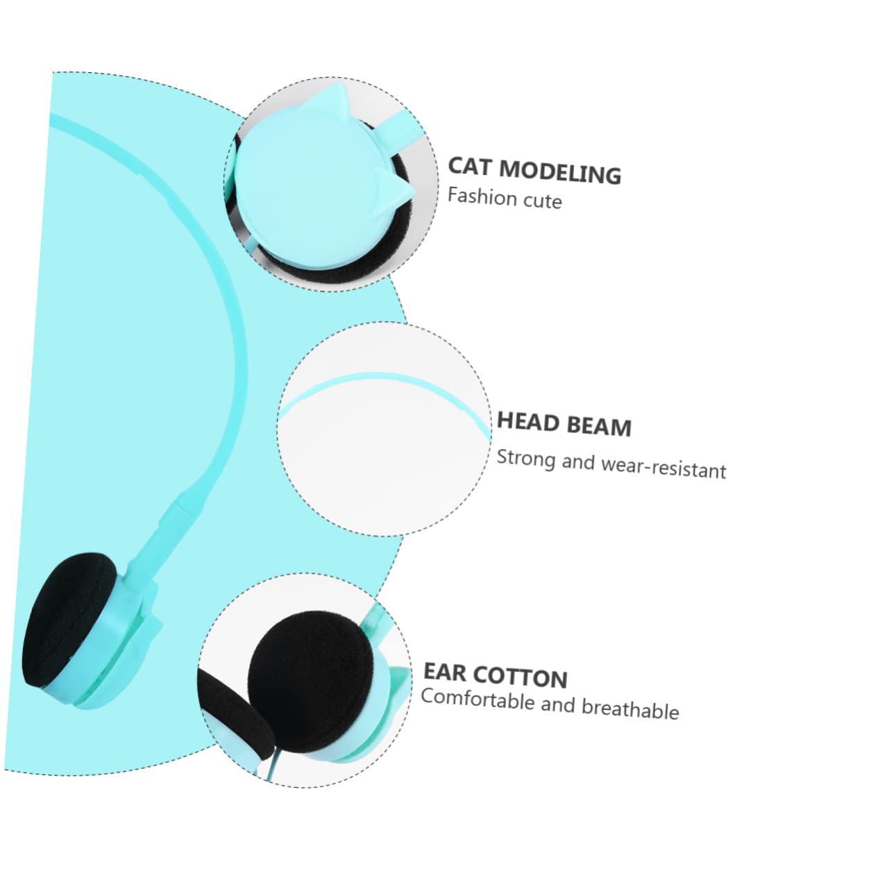 PartyKindom 2 Pack Stylish Cat Ear Headphones with Microphone - Bass Boosted Gaming Headset for Girls, Comfortable Over-Ear Design for PC & Mobile - Perfect for Gaming, Streaming & Online Classes