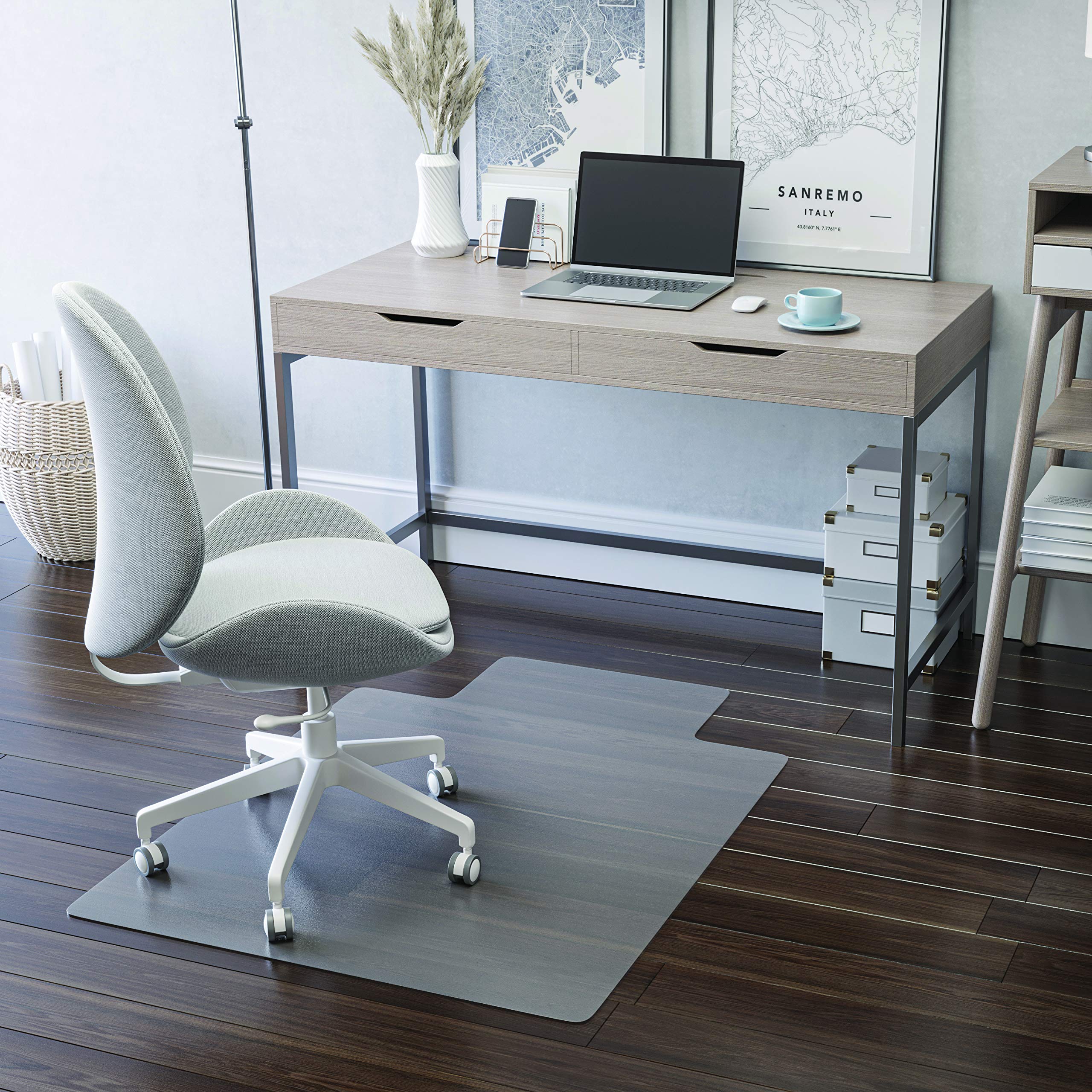Deflecto EconoMat Clear Chair Mat for Hard Floors - 45