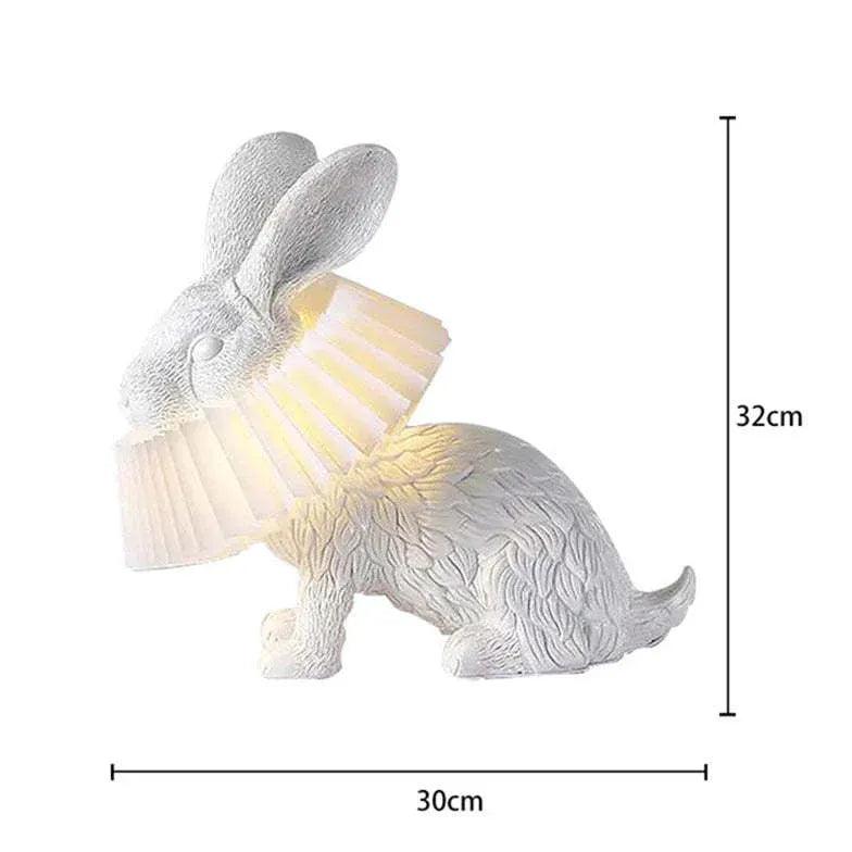 White Rabbit Design Table Lamp - Modern LED Night Light for Bedroom, Nursery & Living Room - Perfect for Reading & Decor