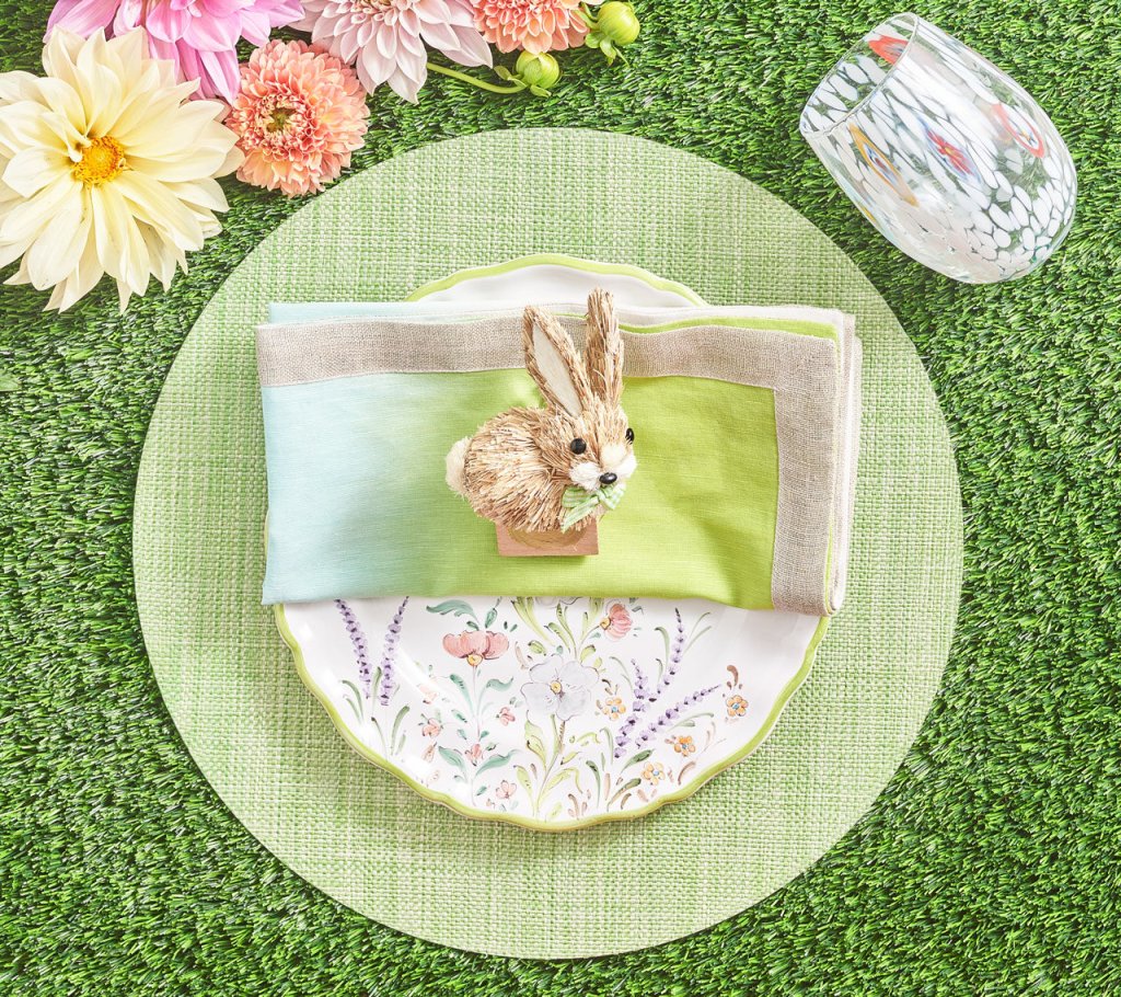 Portofino Waterproof Placemats Set of 4 - Non-Slip Table Mats for Dining, Kitchen, and Outdoor Use - Elegant and Durable Table Setting Accessories
