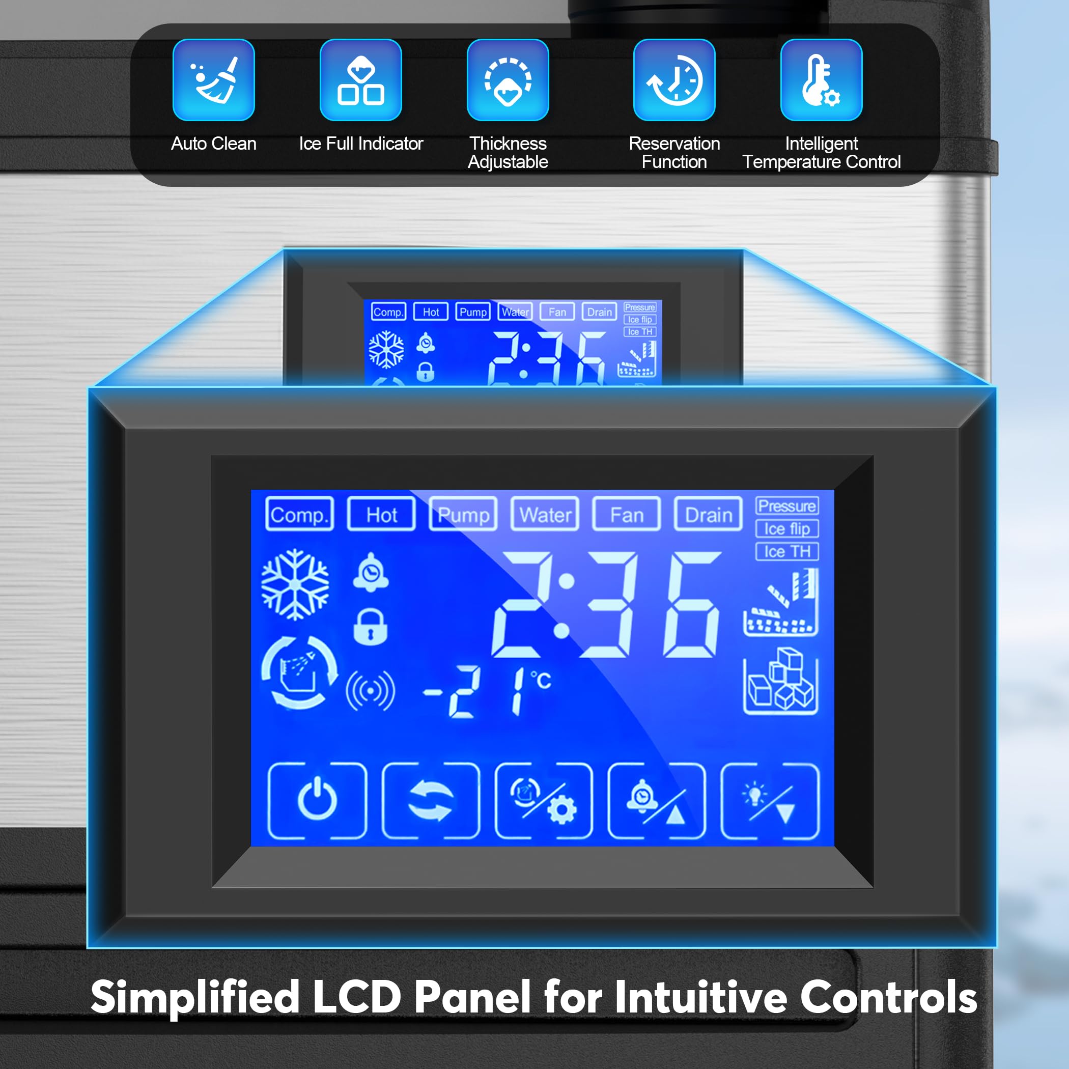 Commercial Ice Maker Machine 320LBS/24H - 26