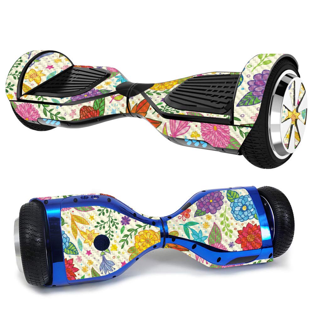 Premium Carbon Fiber Skin for Ultra Hoverboard - Floral Garden Design | Protective & Durable Textured Cover | Easy to Apply & Remove | Made in USA | Perfect for Personalizing Your Hoverboard for Outdoor Adventures & Commuting
