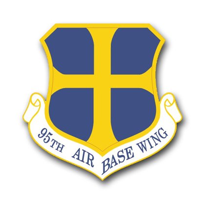 US Air Force 95th Air Base Wing Vinyl Decal Sticker - 3.8 Inch Military Emblem for Cars, Laptops & Water Bottles - Patriotic Military Gifts for Veterans & Enthusiasts
