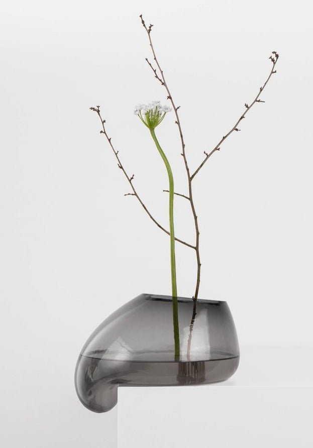 Noom Gutta Vase - Modern Ceramic Flower Vase for Home Decor, Wedding Centerpieces & Office Desk Accessories