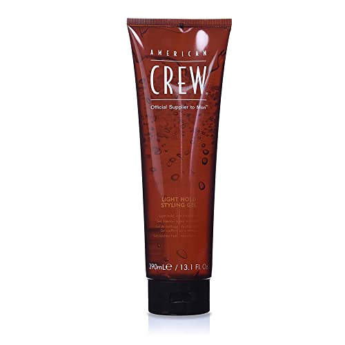 American Crew Men's Hair Gel - Light Hold Styling Gel, Non-Flaking Formula, 13.1 Fl Oz for Everyday Use, Work, and Special Occasions