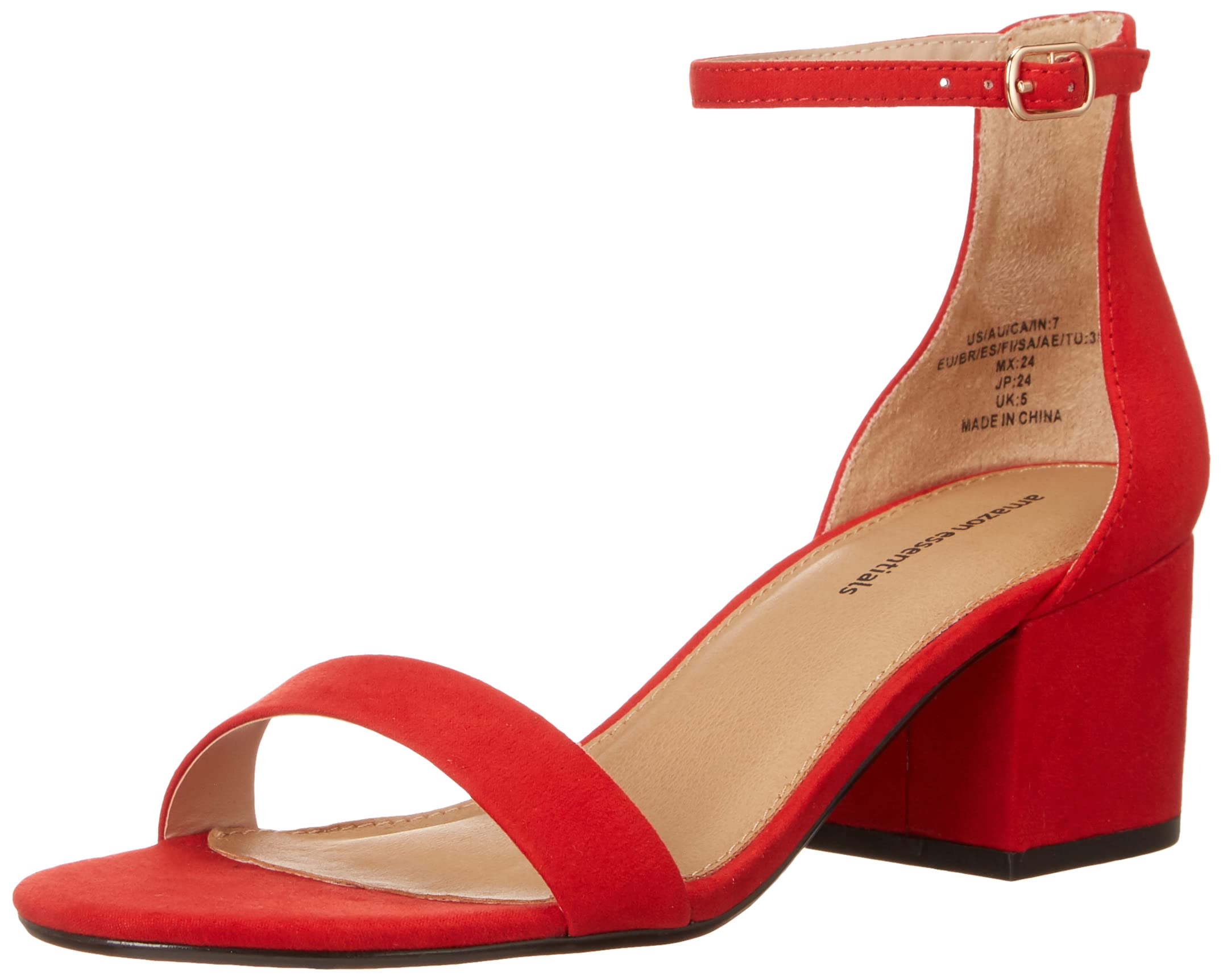 Amazon Essentials Women's Two Strap Heeled Sandals - Comfortable Dressy Strappy Heels for Women | Perfect for Weddings, Parties & Summer Outfits