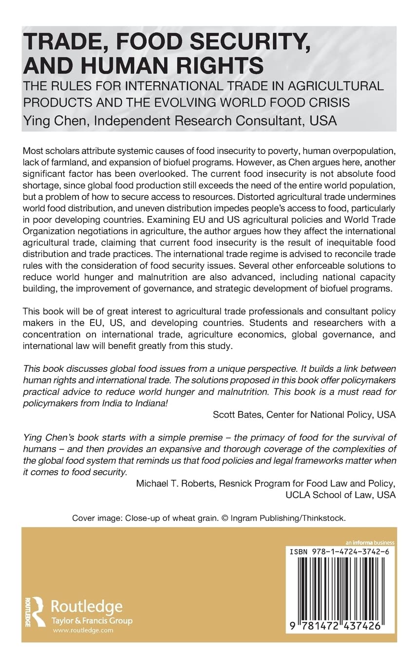 International Trade Rules for Agricultural Products: Impact on Food Security & Human Rights Amid Global Food Crisis | Trade Policy & Sustainability Insights