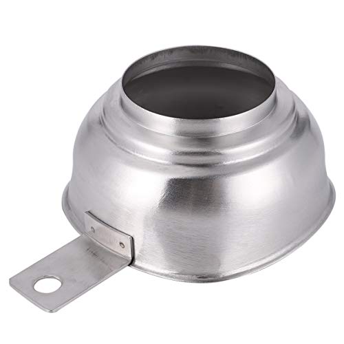 Premium Stainless Steel Kitchen Funnel - Large Wide Mouth Funnel with Handle for Jam, Meat Filling, Liquids - Heavy Duty Rectangular Metal Funnel for Restaurant & Home Cooking, Baking, Canning, and Food Prep