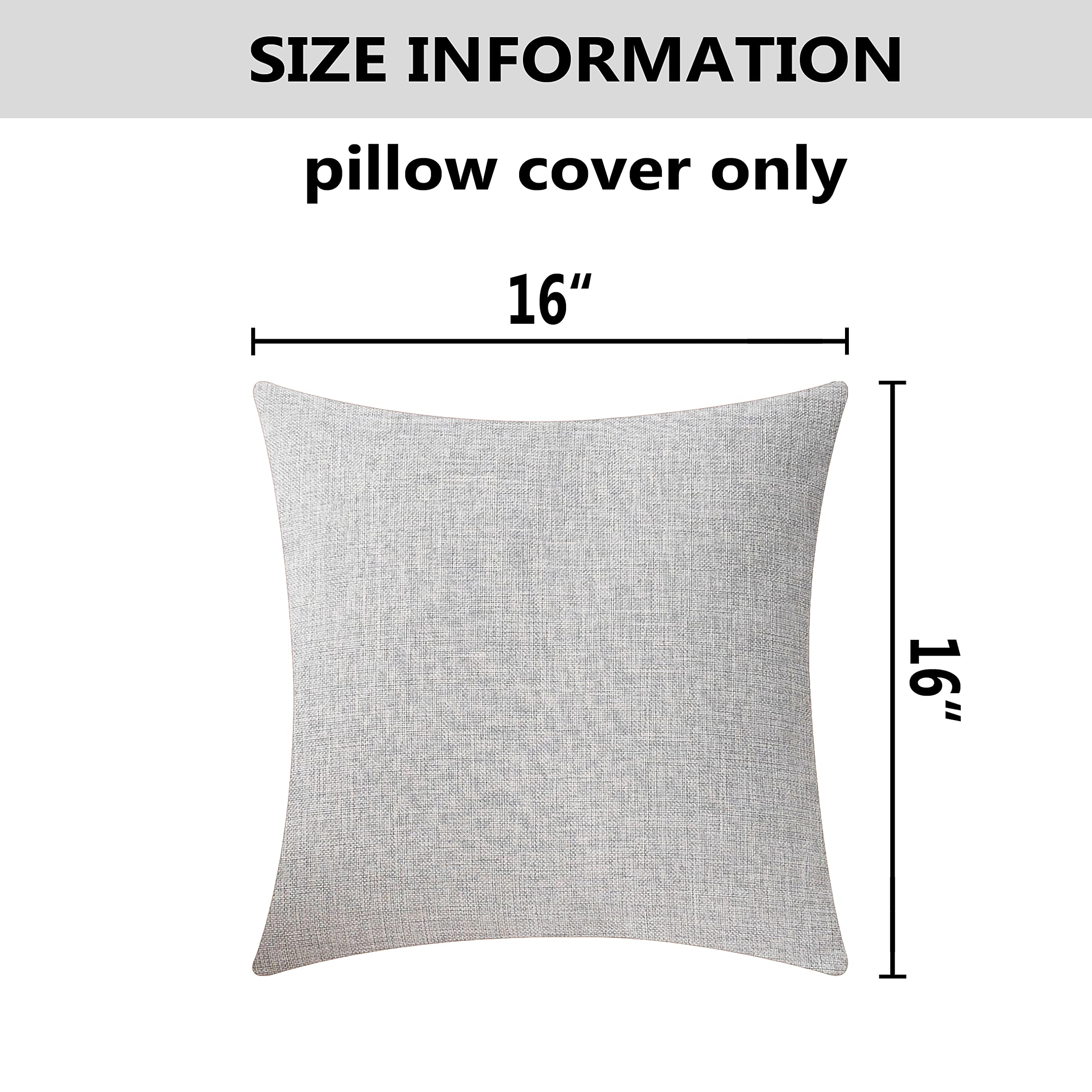 Premium Set of 2 Decorative Pillow Covers - 16x16 Inch Light Grey Couch & Sofa Accent Pillow Cases - Perfect for Living Room, Bedroom, and Home Decor