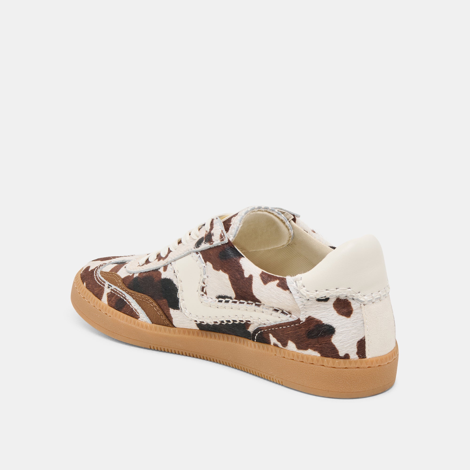 Stylish Notice Stitch Sneakers in Cocoa Taurus Calf Hair - Perfect for Casual Outfits & Everyday Wear